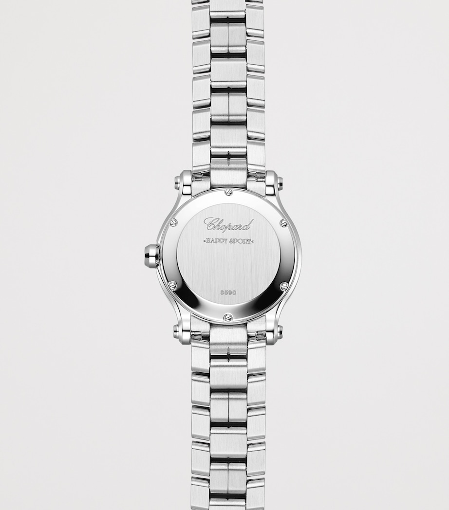 Stainless Steel and Diamond Happy Sport Watch 30mm STAINLESS STEEL Image 2