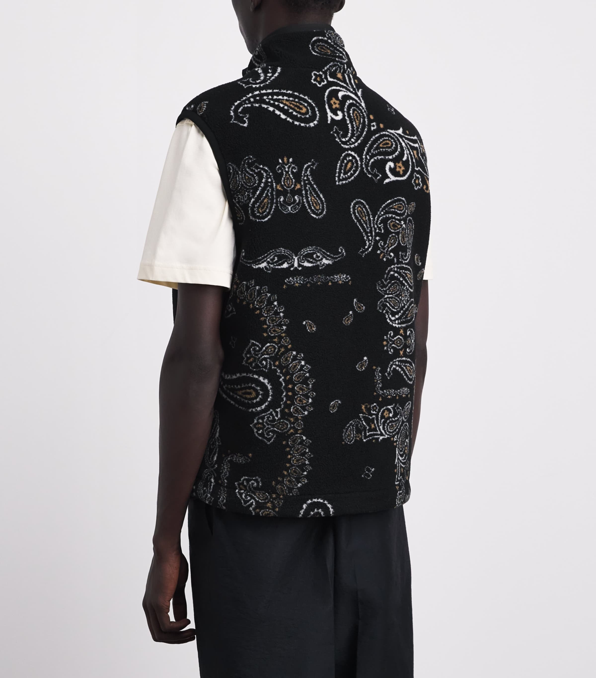 Moncler Mens Padded Reversible Paisley Gilet Image 5