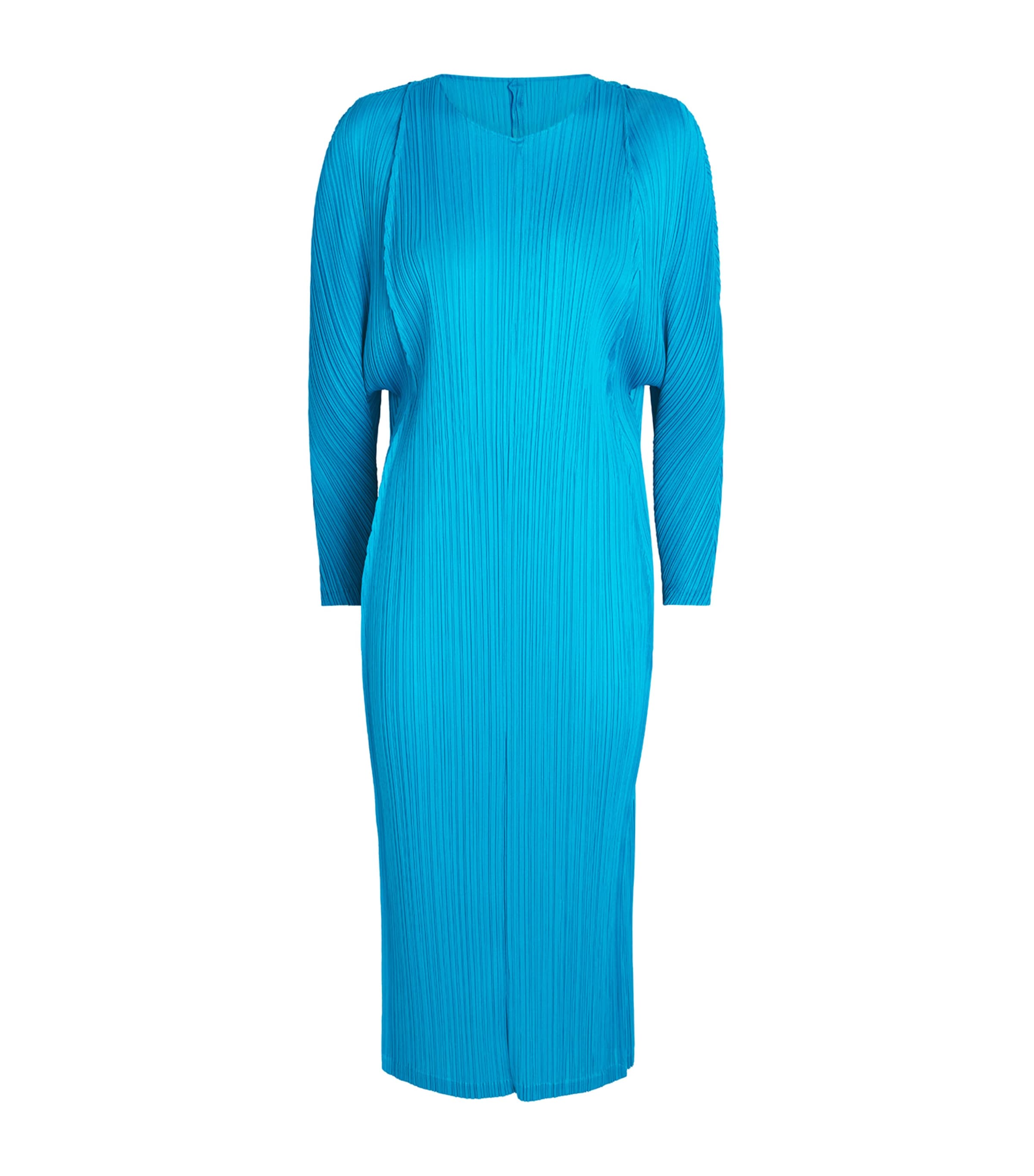 Issey Miyake Lantern Midi Dress In Blue