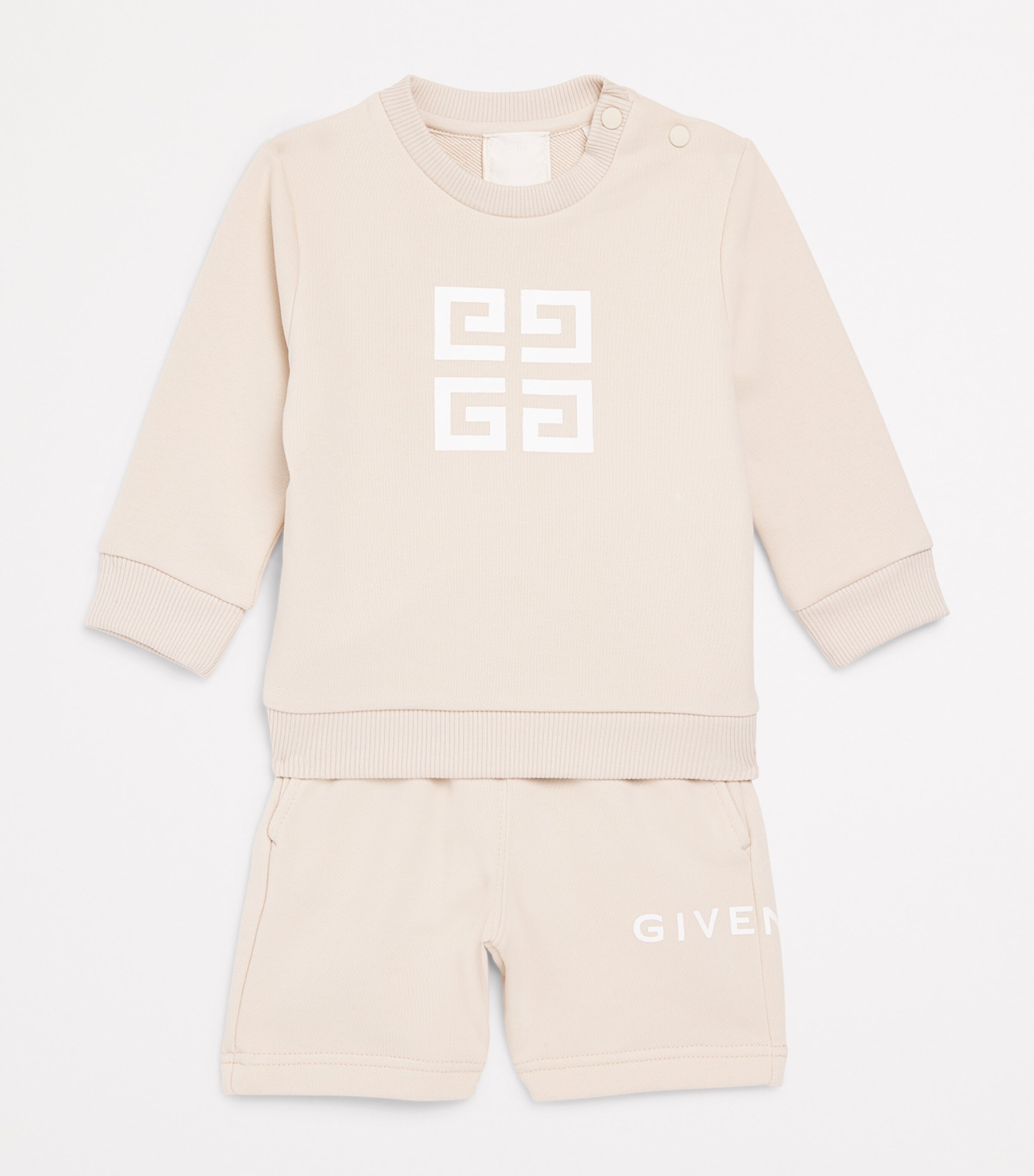 Givenchy Kids Cotton 4G Logo Sweatshirt (6-18 Months) Cream Image 3