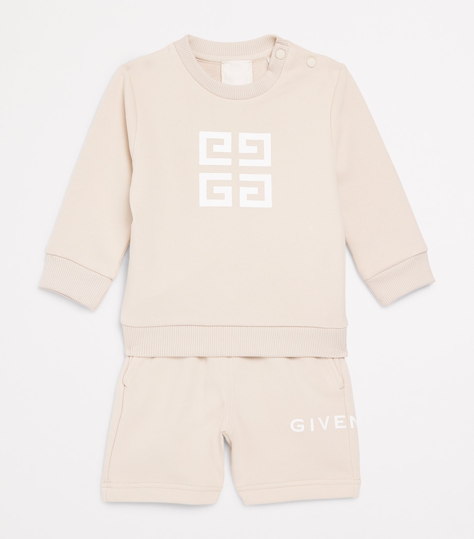 Givenchy Kids Cotton 4G Logo Sweatshirt (6-18 Months) Cream Image 3