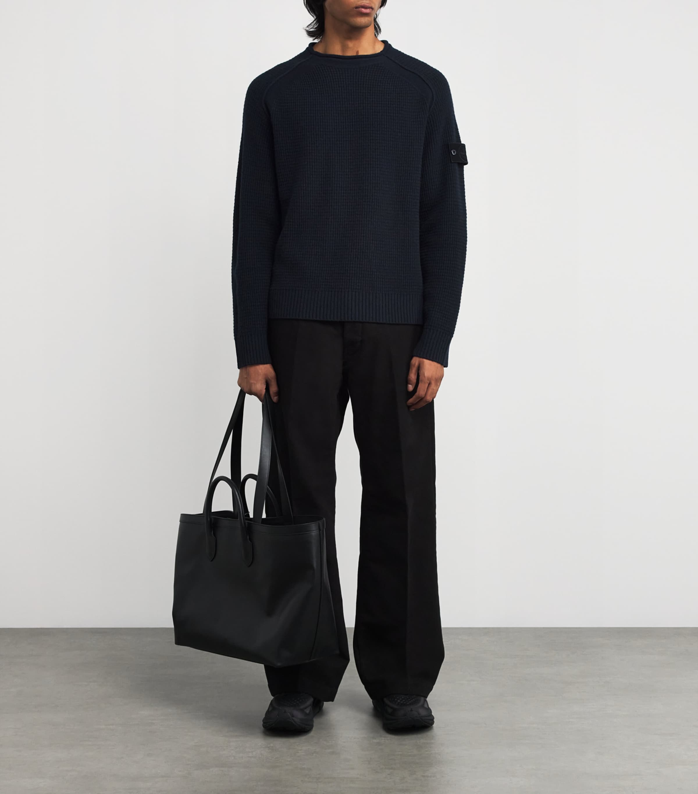 GHOST PIECE Virgin Wool Cable-Knit Sweater V0020 Image 2