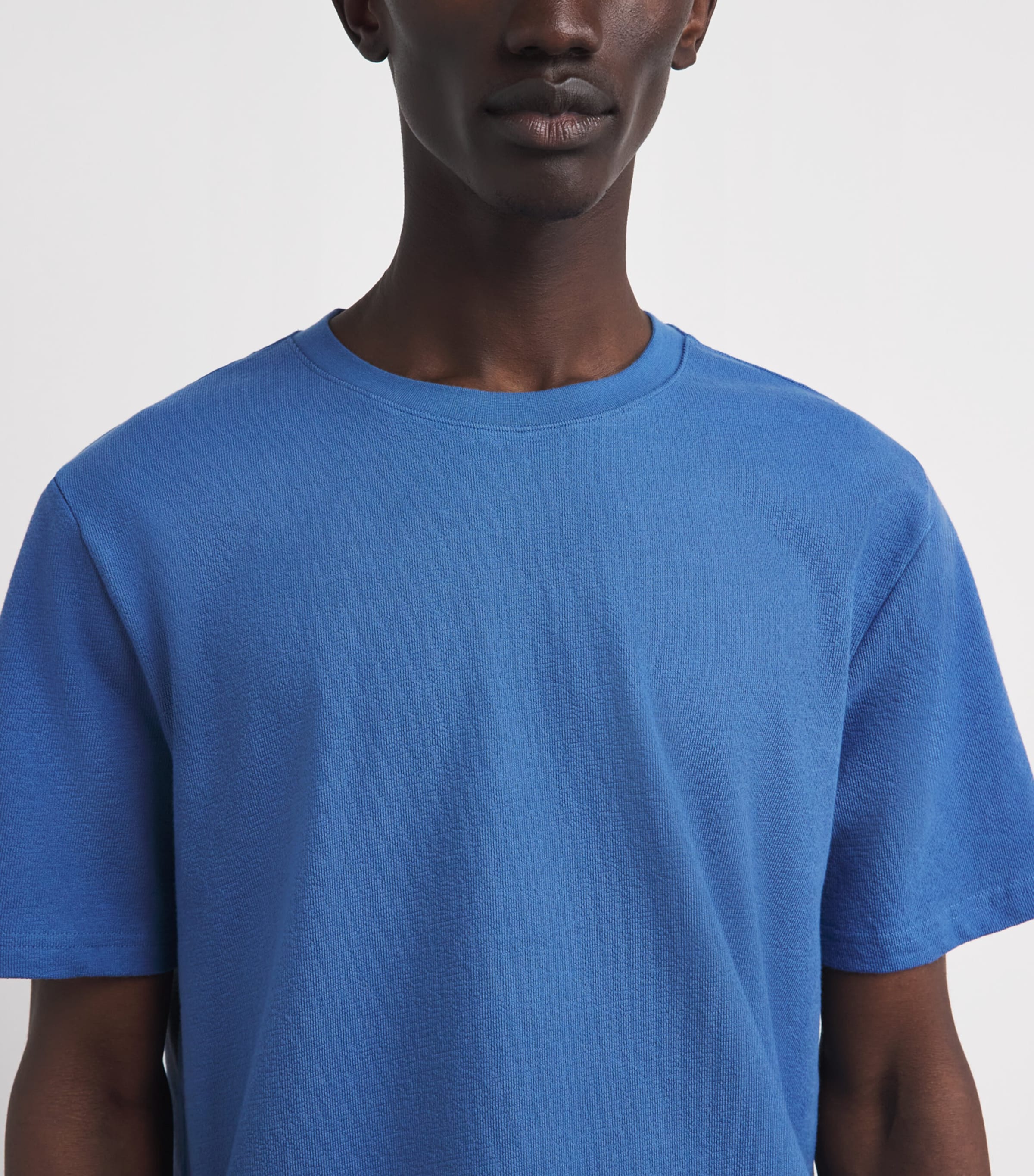 Wax London Mens Organic Cotton Dean T-Shirt French Blue Image 3