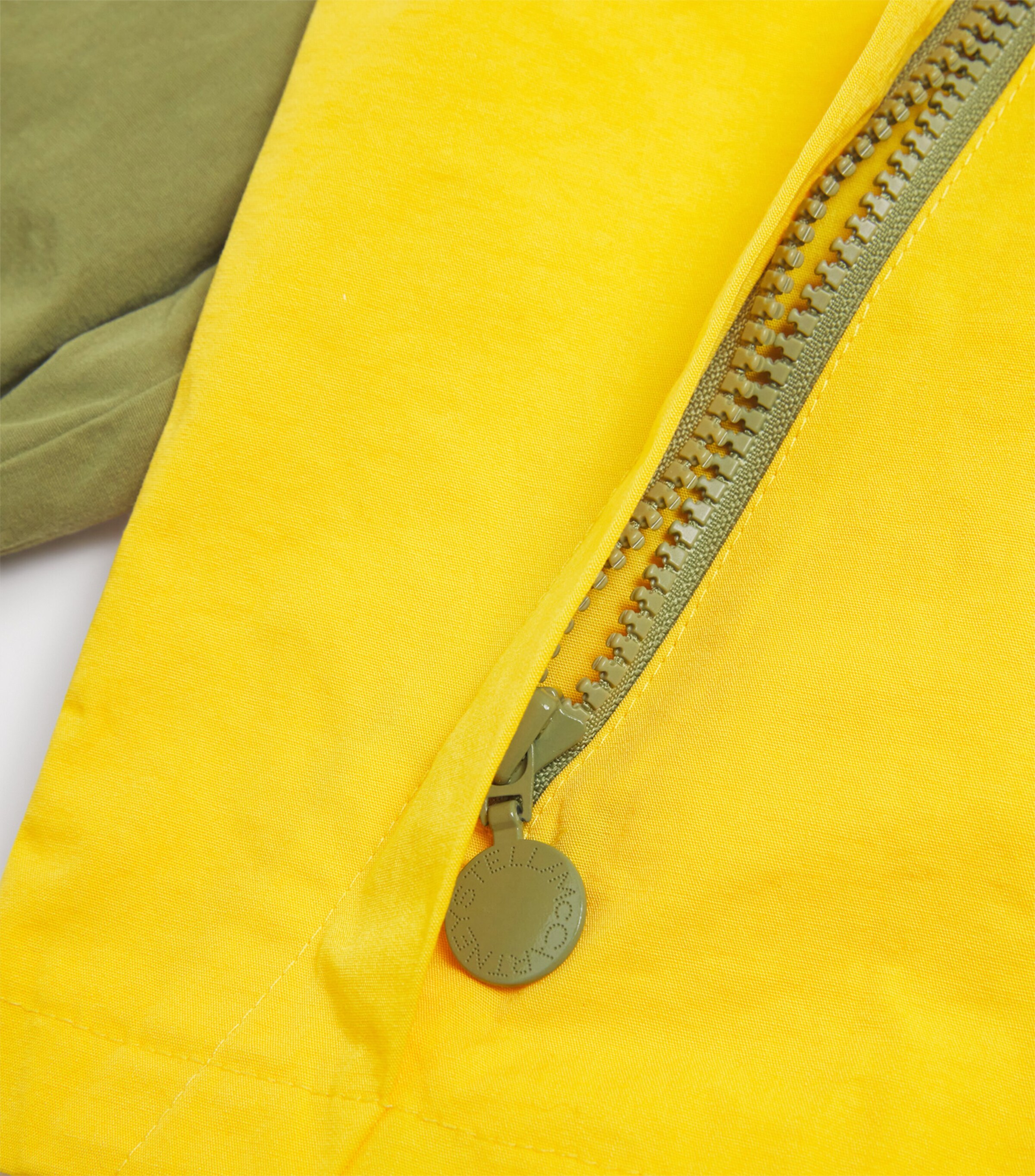 Colour Block Hooded Raincoat (3-14 Years) 770GREEN Image 4