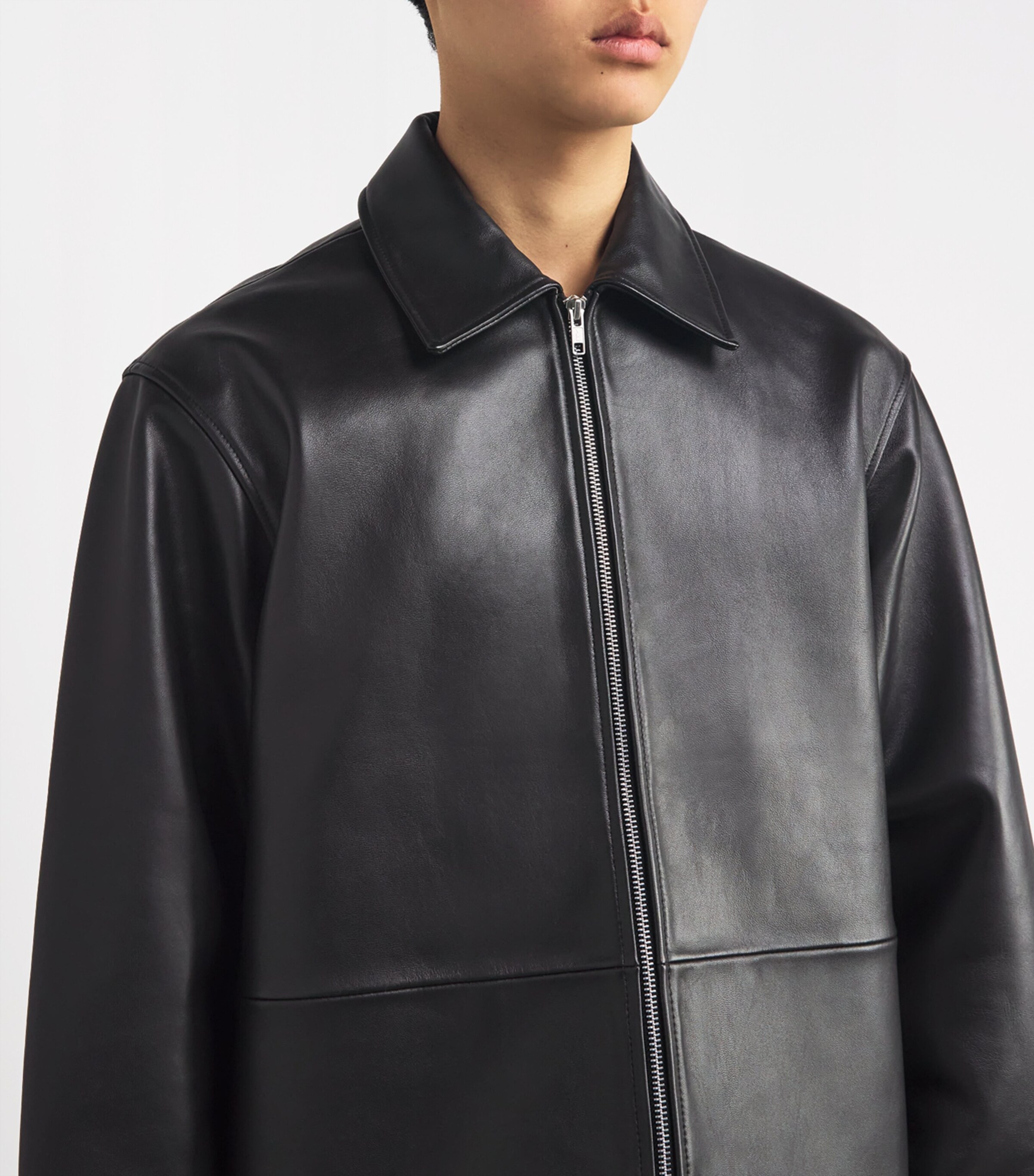 Lambskin Shirt Jacket BLACK Image 6