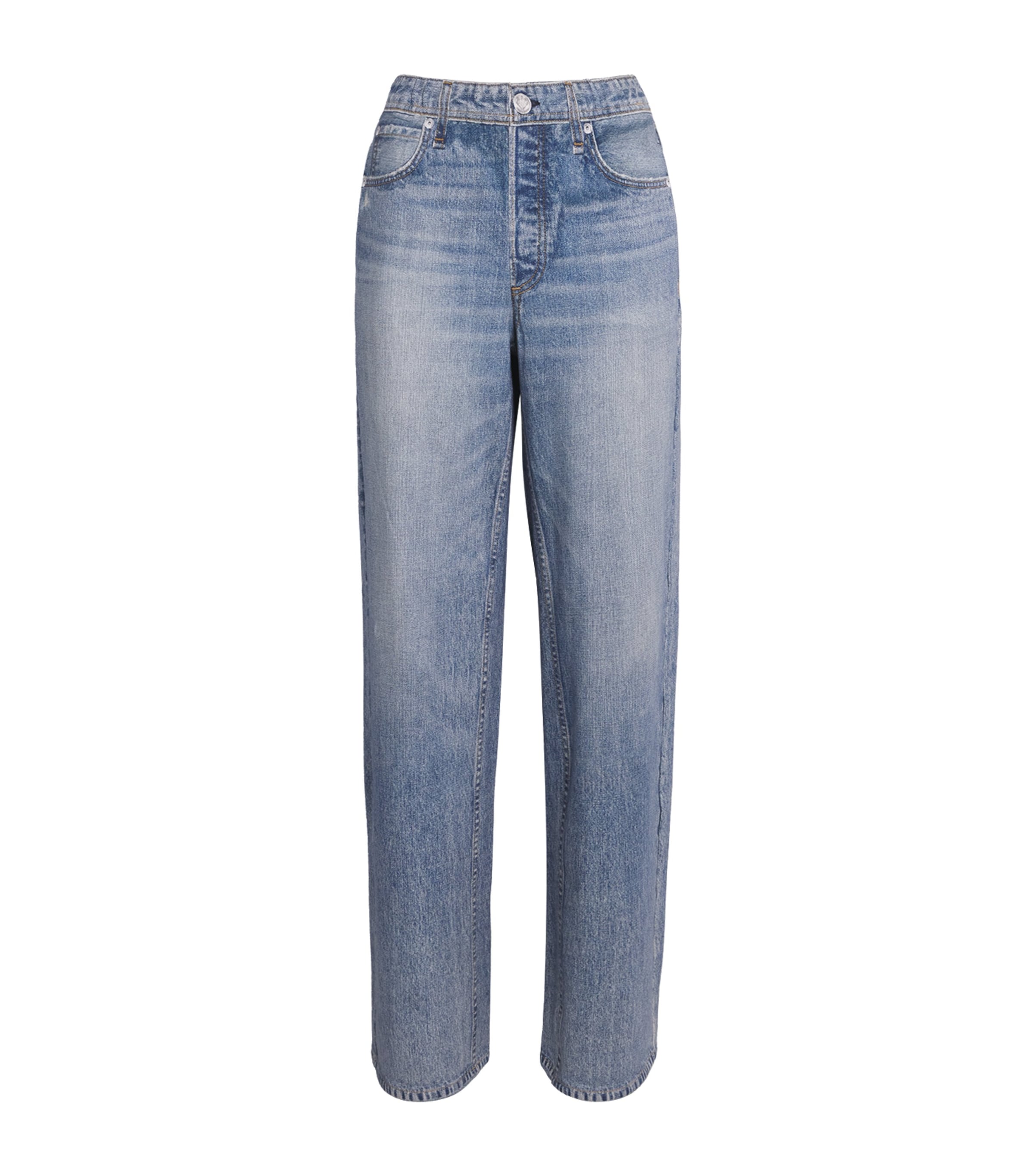 Rag & Bone Miramar Low-rise Wide-leg Jeans In Blue