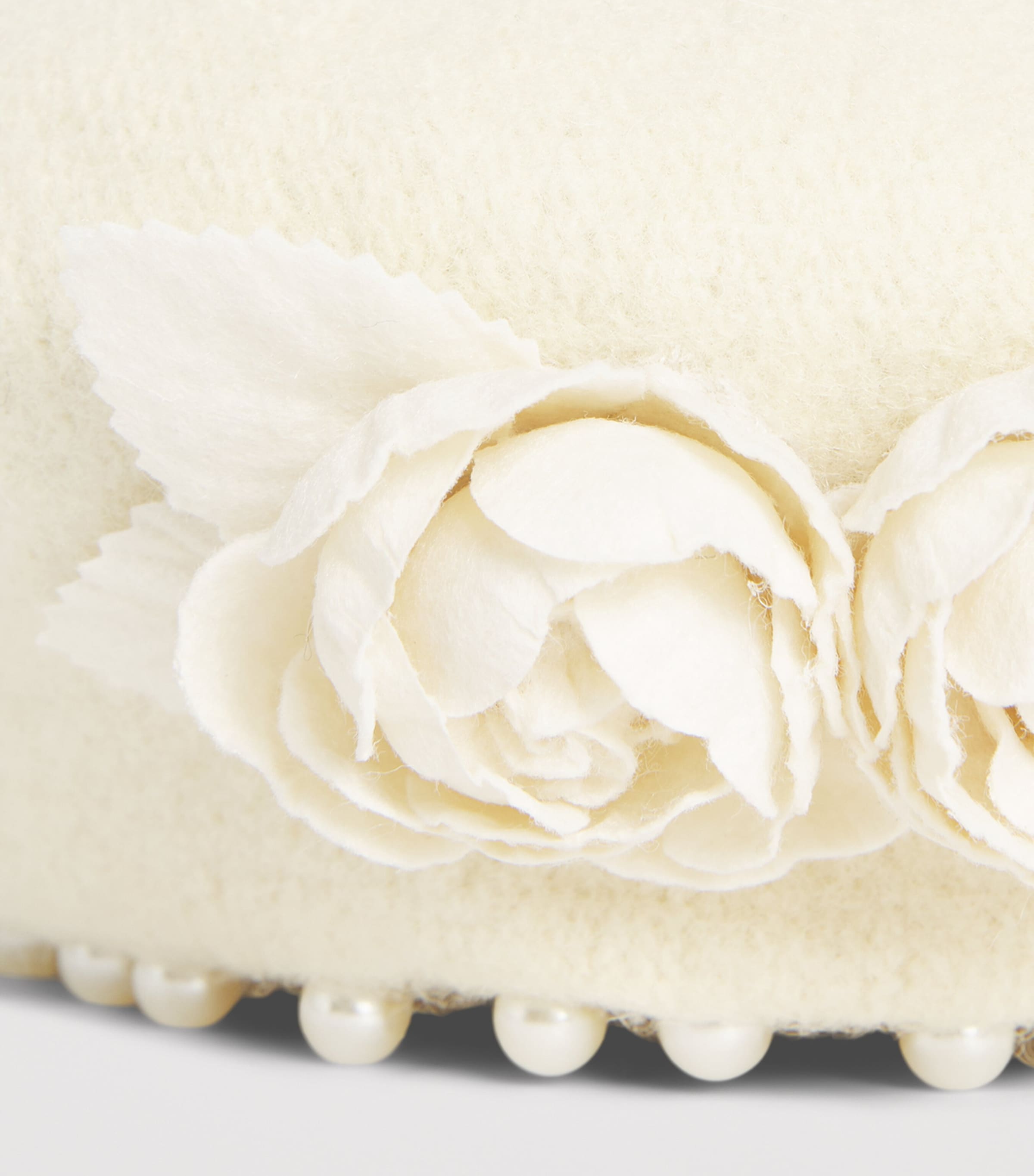Monnalisa Felt Floral Beret Panna Image 3