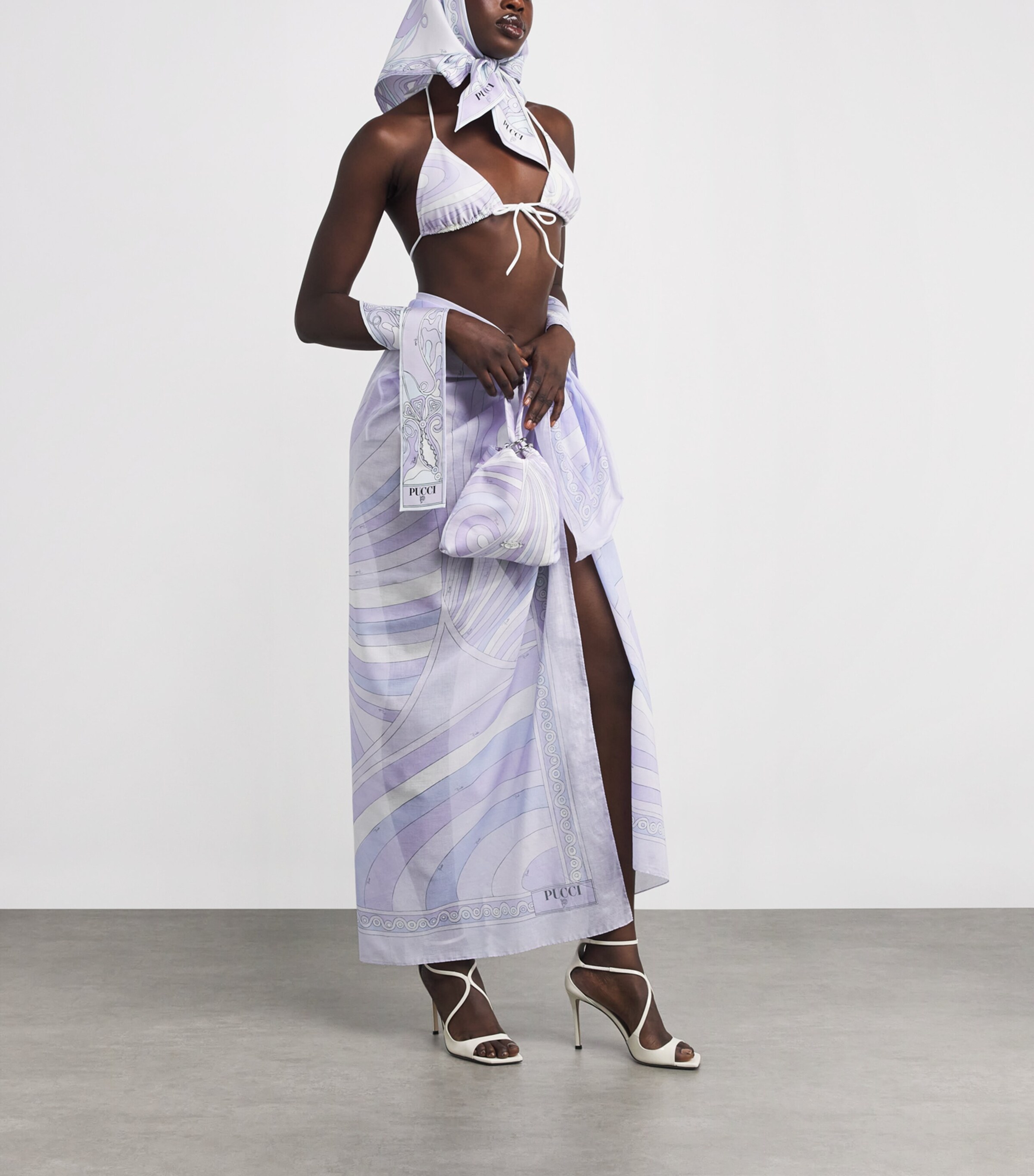 Cotton Tie-Side Pareo 021/LAVANDER Image 2