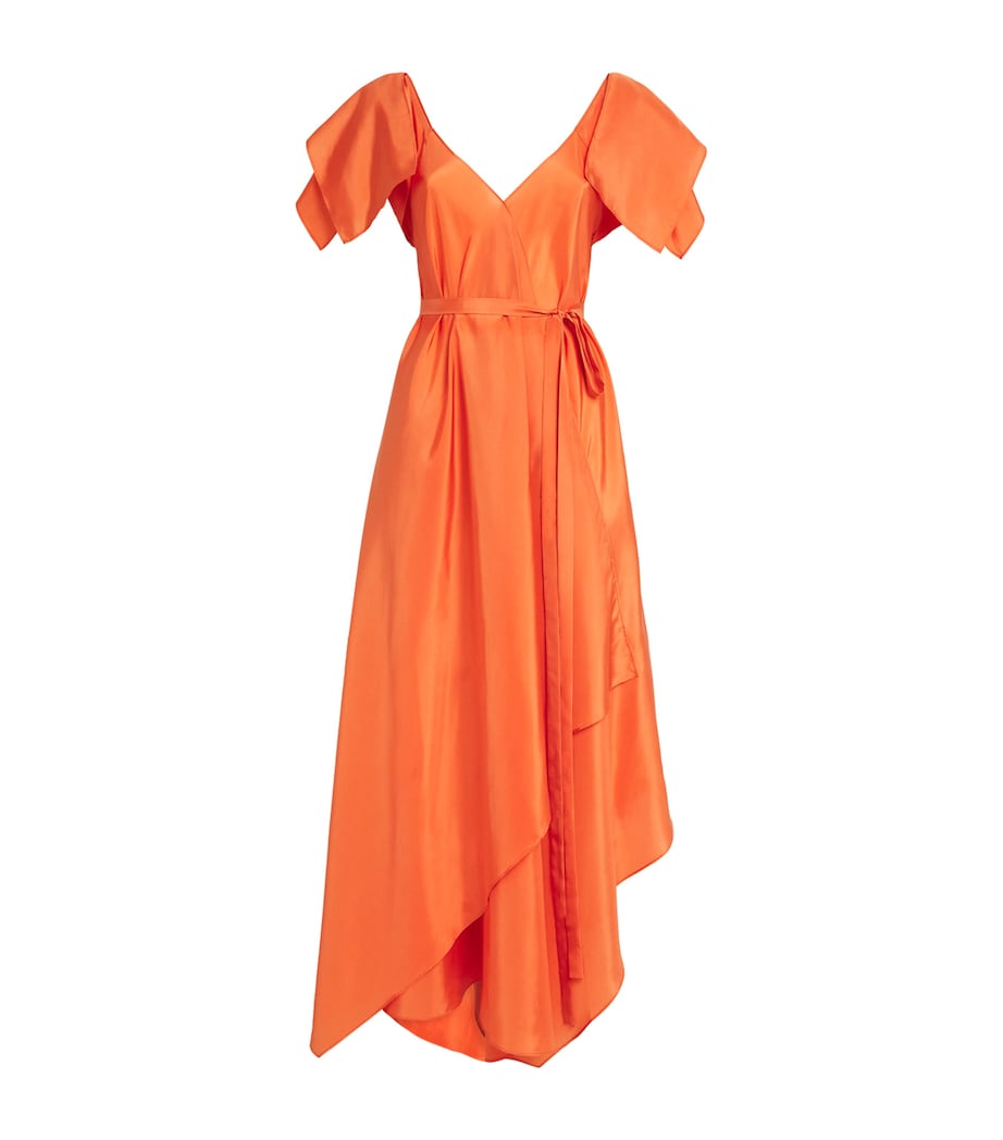 joseph orange dress Plumet Habotai Silk Dress in Orange