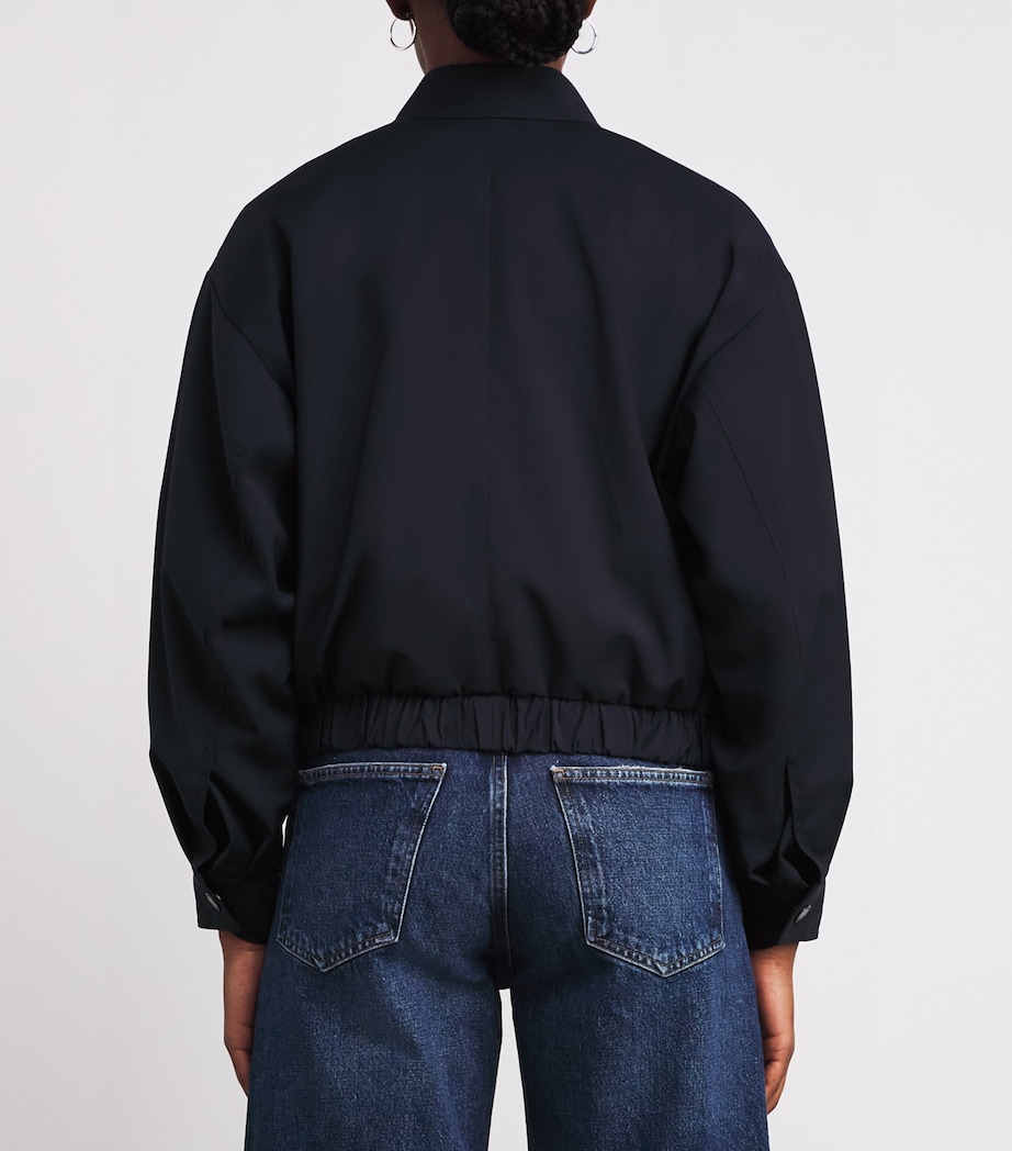 Wool-Blend Bomber Jacket NAVY Image 4
