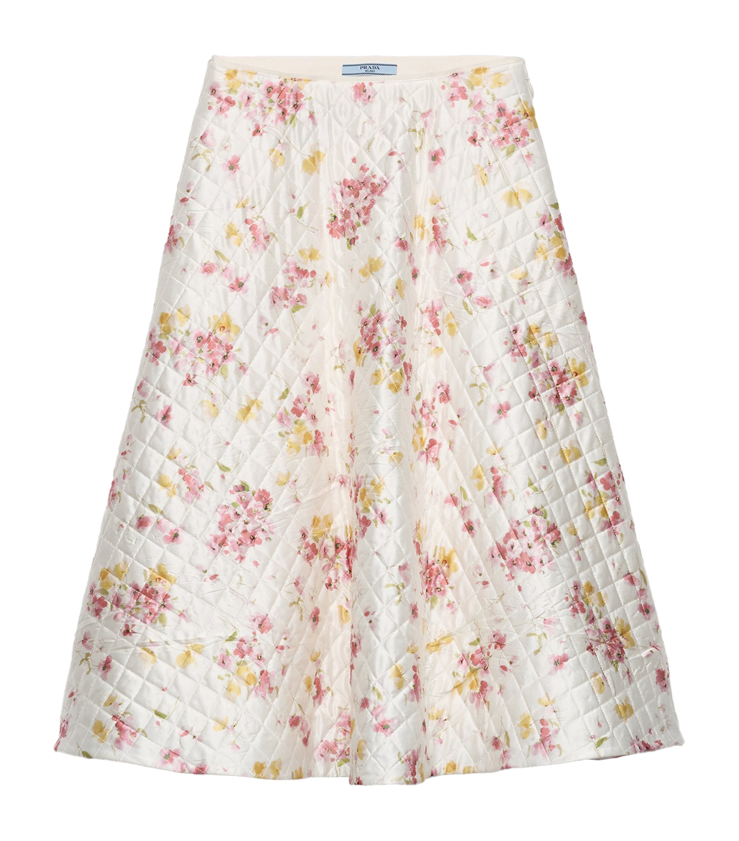 Quilted Satin Floral Skirt F0638 Image 1