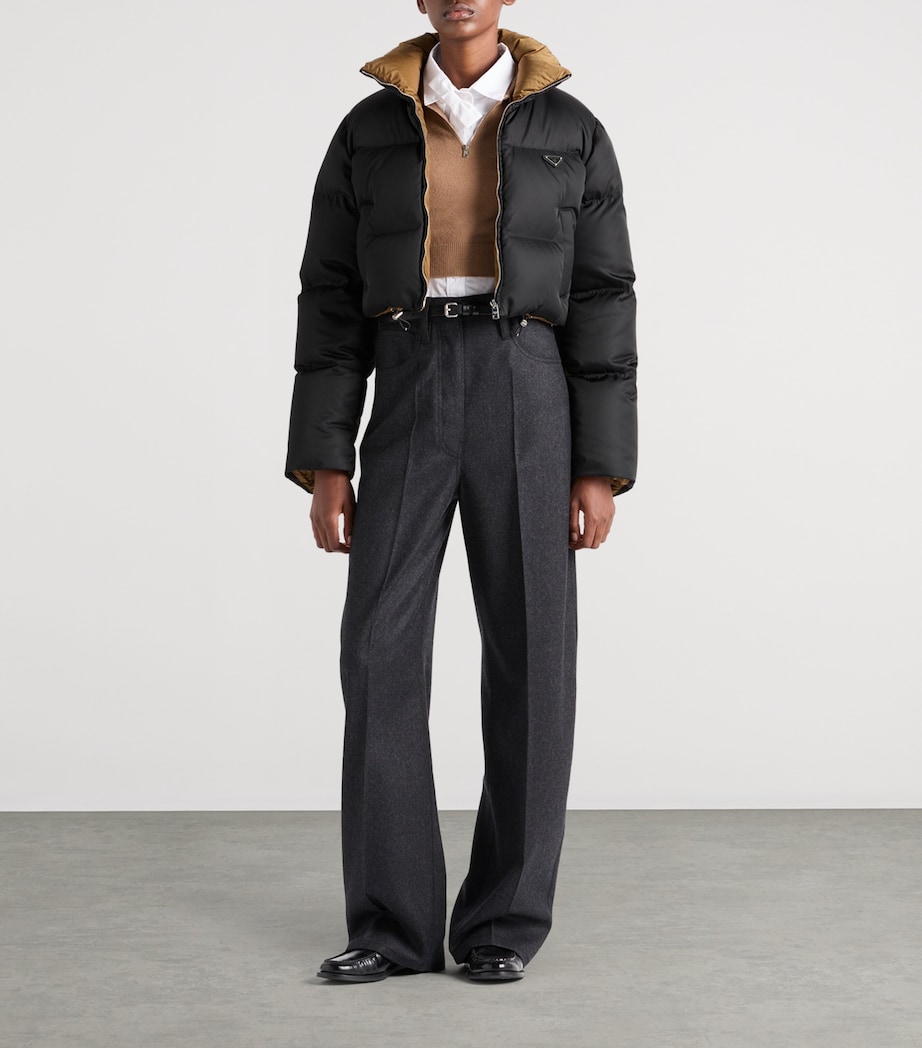 Re-Nylon Cropped Down Jacket F0002 Image 2