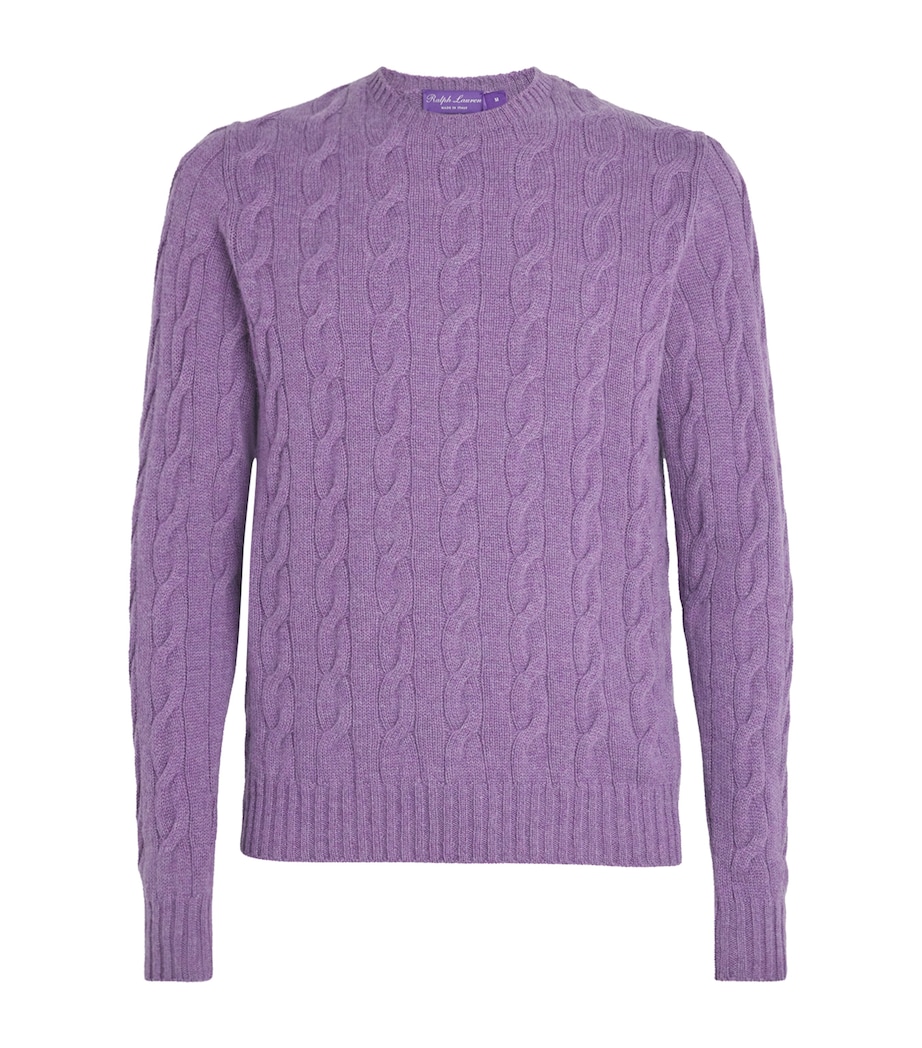 Cashmere Cable-Knit Sweater FIG PURPLE MELANGE Image 1