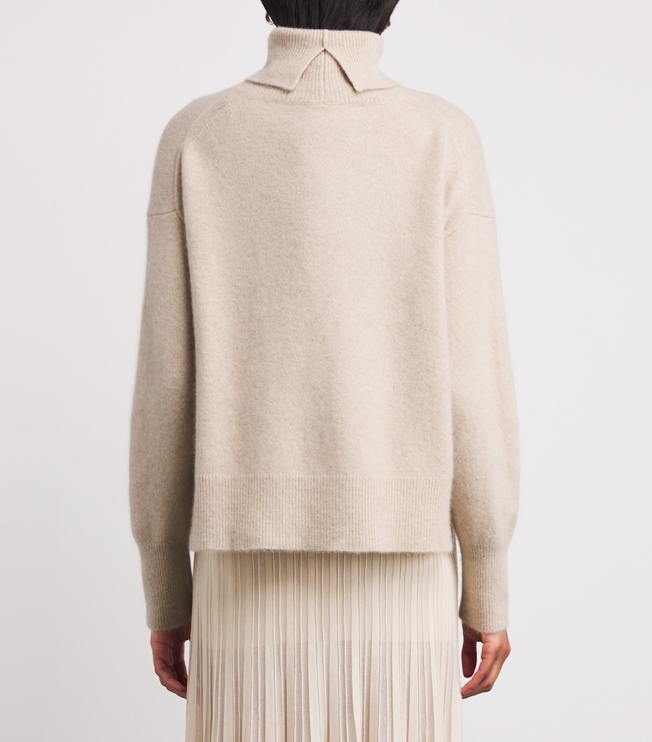 Brushed Cashmere-Blend Rollneck Sweater AFFOGATO Image 4