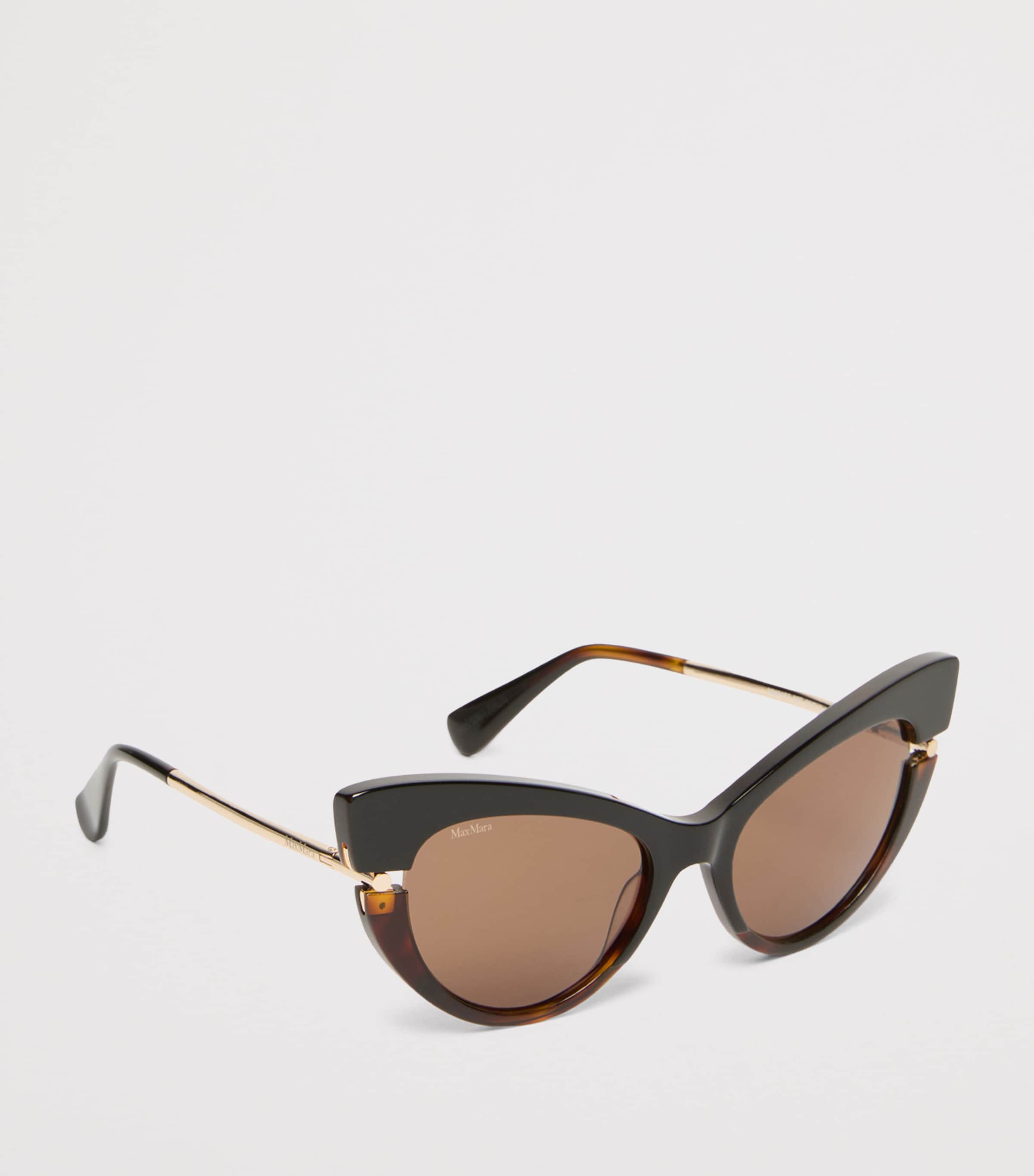 Max Mara Tortoiseshell Cat Eye Sunglasses Tawny Bronze Brown Image 3