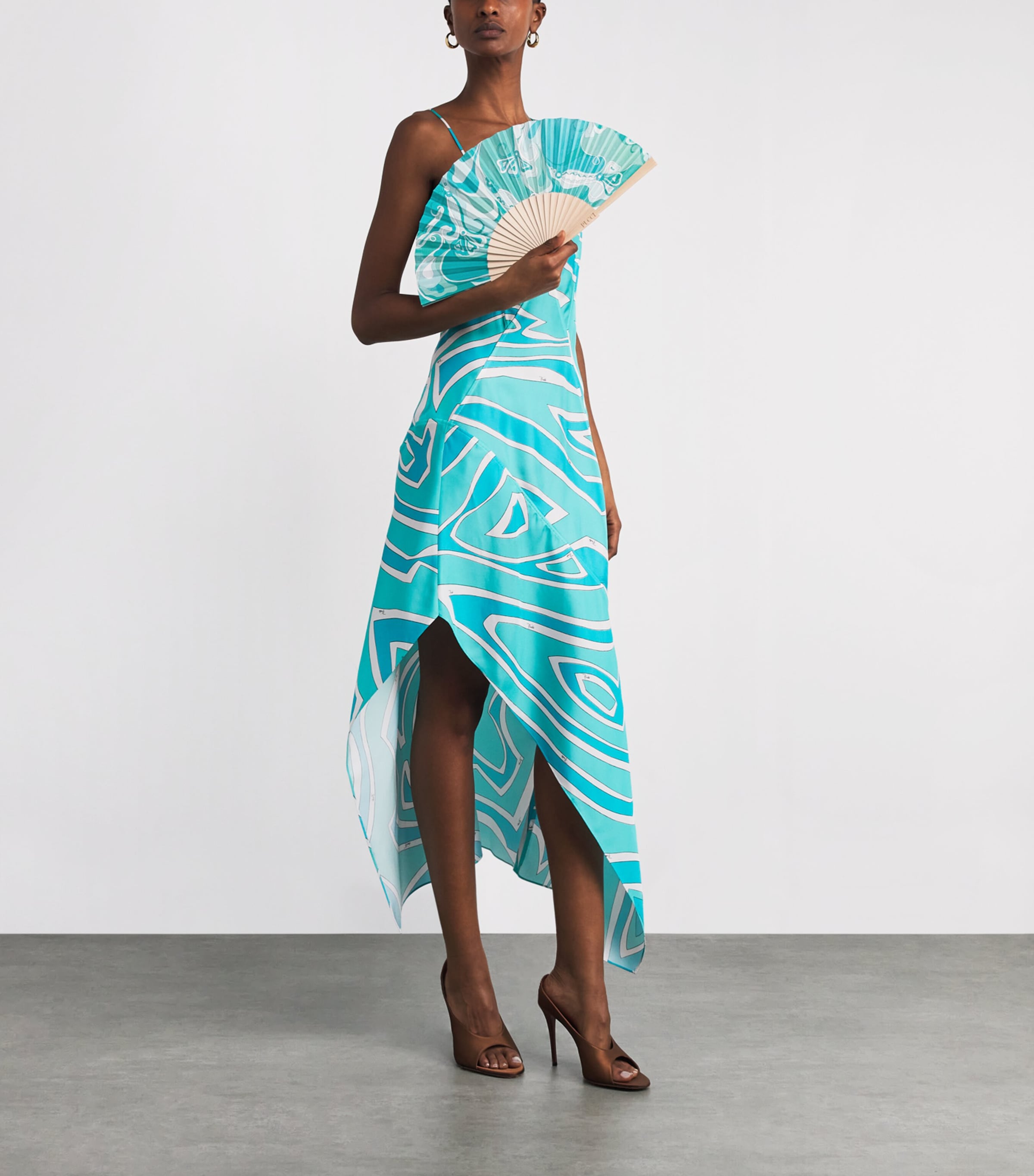 Cotton Orchidee Fan 019/TURQUOISE Image 4