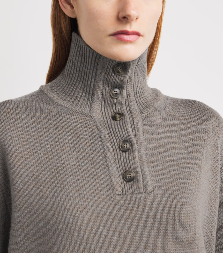 Wool-Cashmere High-Neck Sweater B3084 Image 6