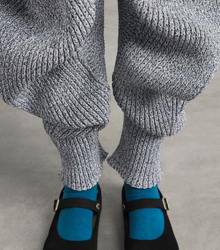 Issey Miyake Womens Found Stone Knitted Trousers Grey Image 3