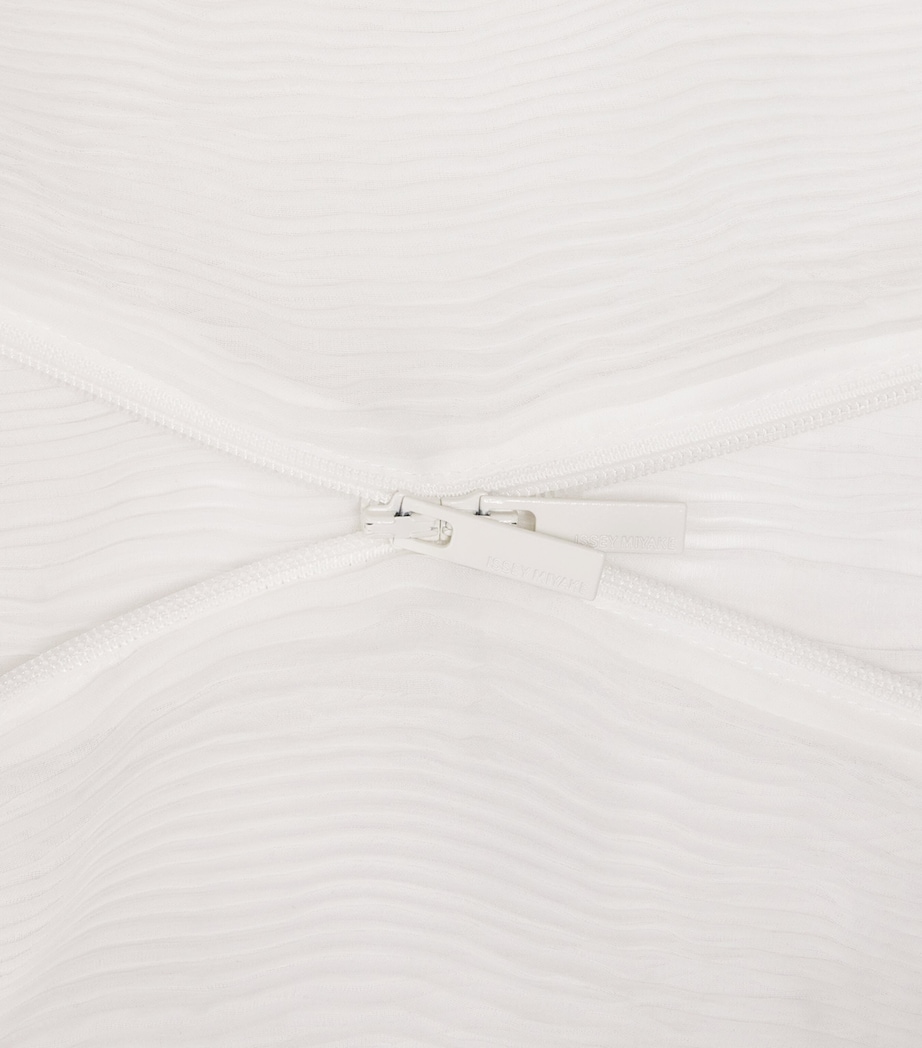 Chiffon Twist Pleats Zip Cardigan 01 Image 5