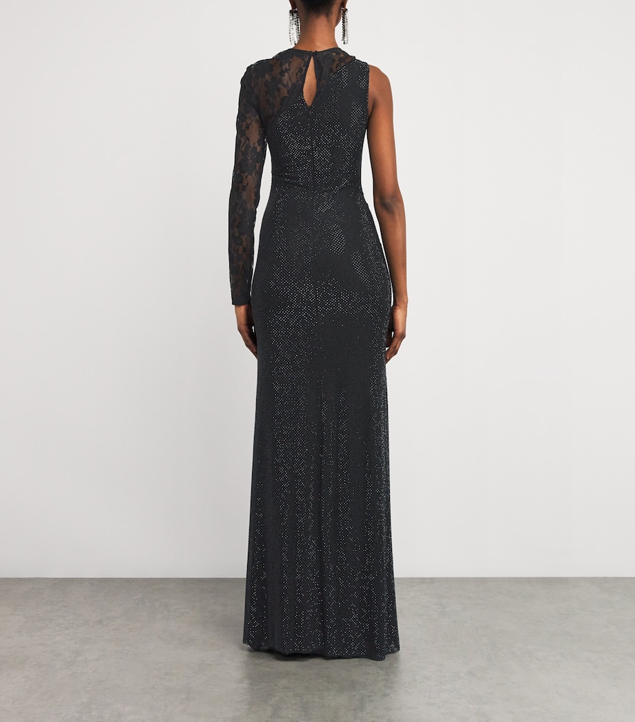 One-Shoulder Maxi Dress BLACK Image 3