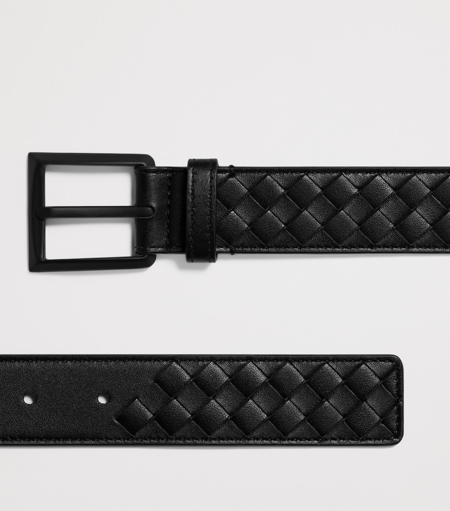 Bottega Veneta Leather Intrecciato Piccolo Belt Image 4