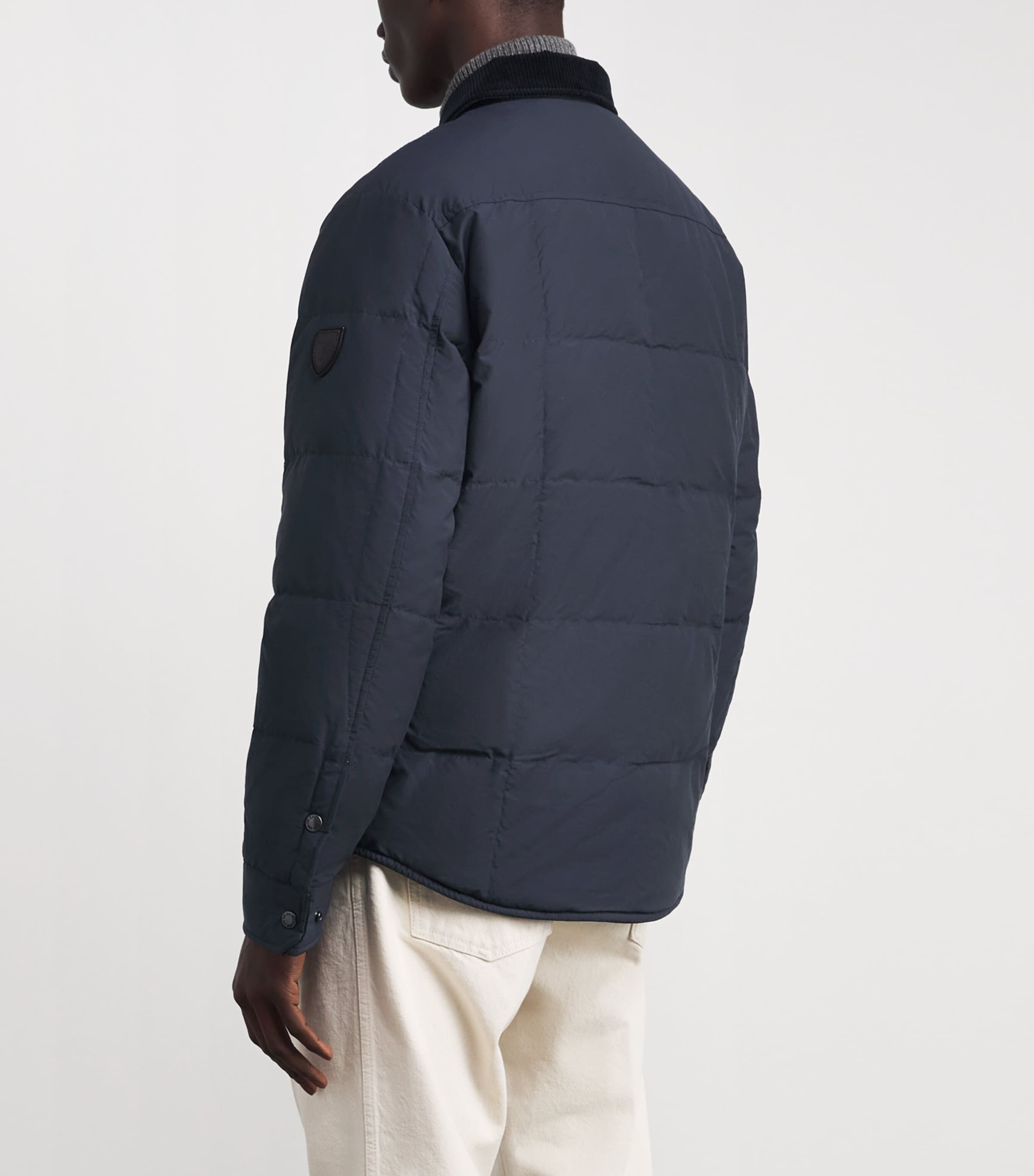Cotton-Blend Hartland Down Shacket NAVY Image 4