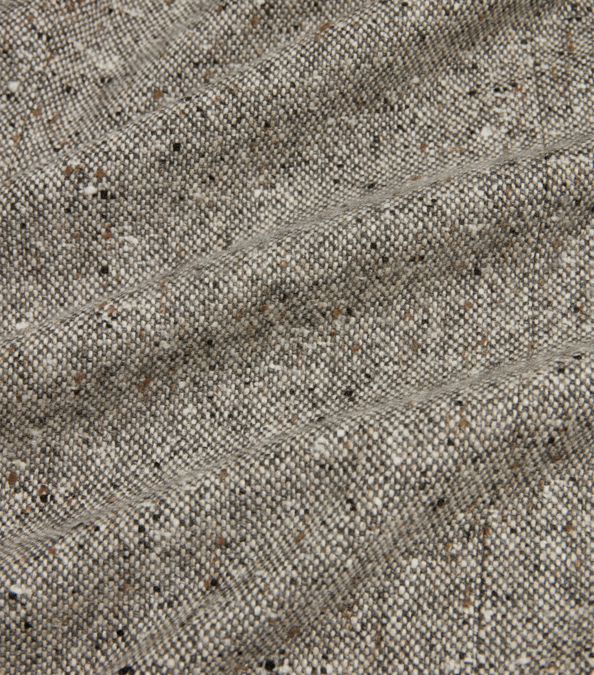 Cashmere Donegal Tweed Double-Breasted Overcoat 086OATMEAL GREY Image 7