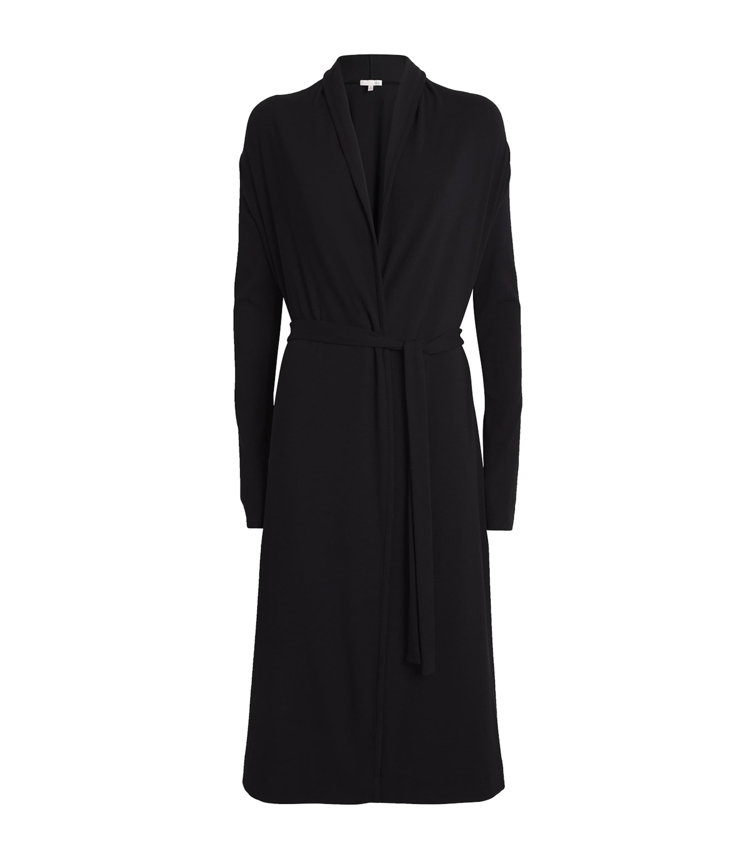 Shop Skin Pima Cotton-blend Nina Robe In Black