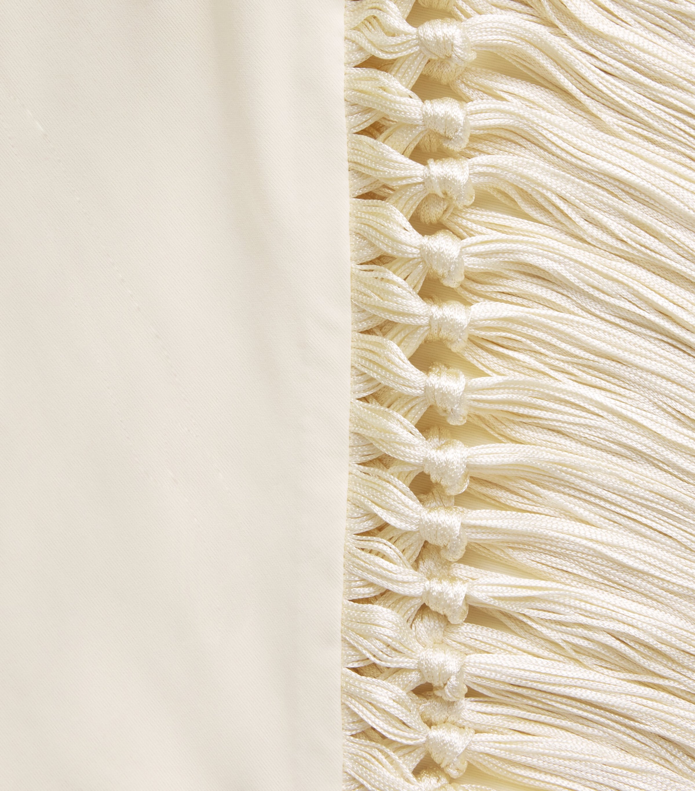 Taller Marmo Womens Fringed Yacare Mini Dress Ivory Image 6