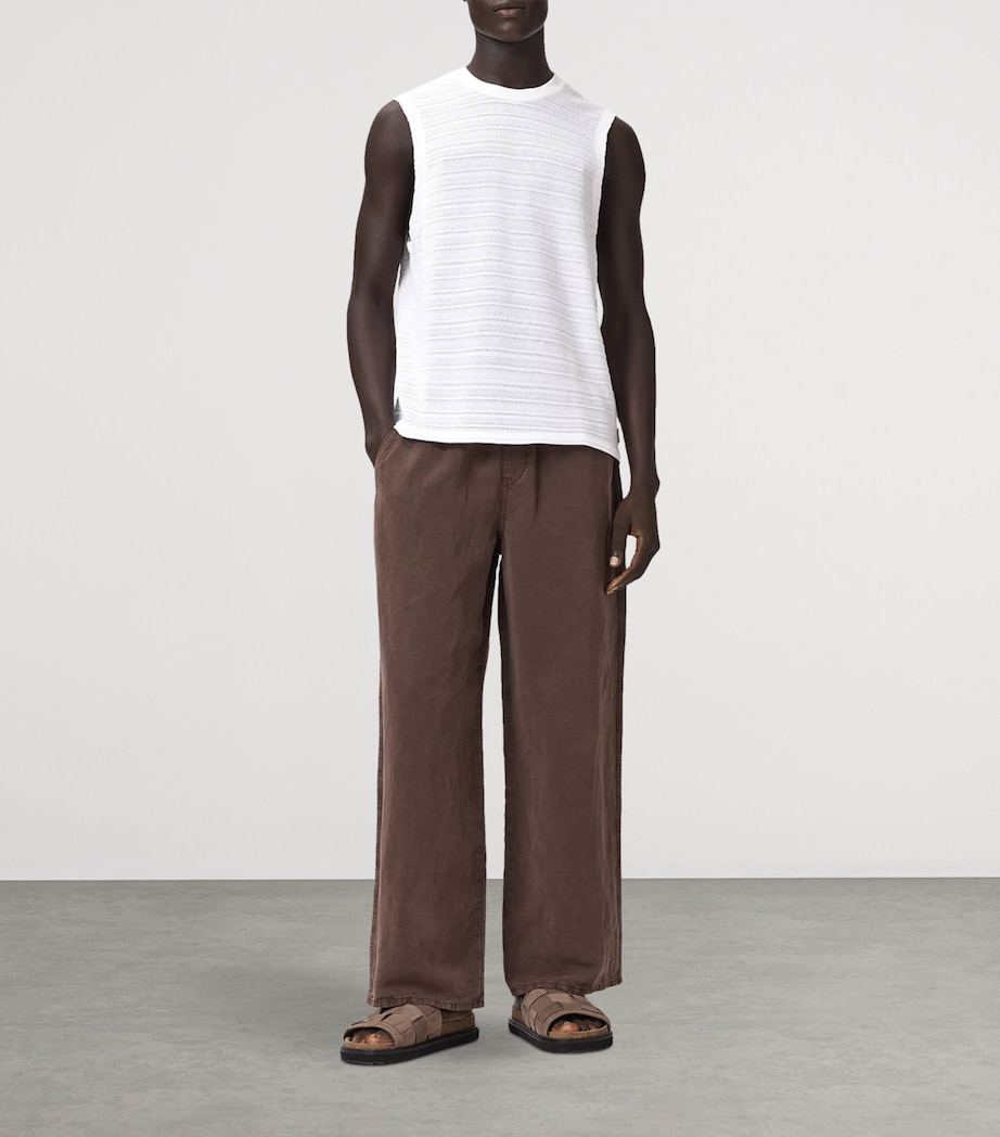 AllSaints Mens Organic Cotton Cove Tank Top Ashen White Image 2