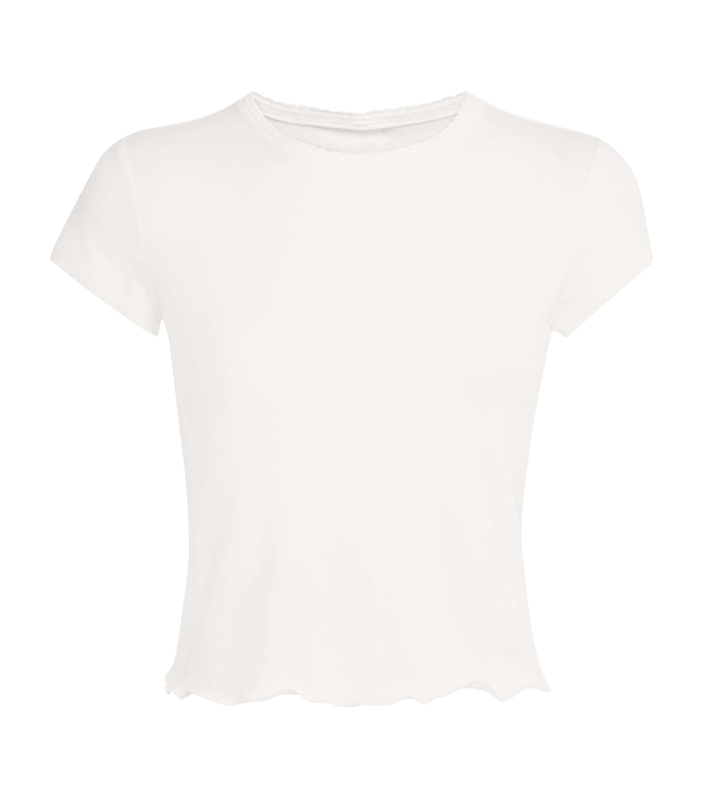 Skims Stretch-cotton Drop Needle Baby T-shirt In White