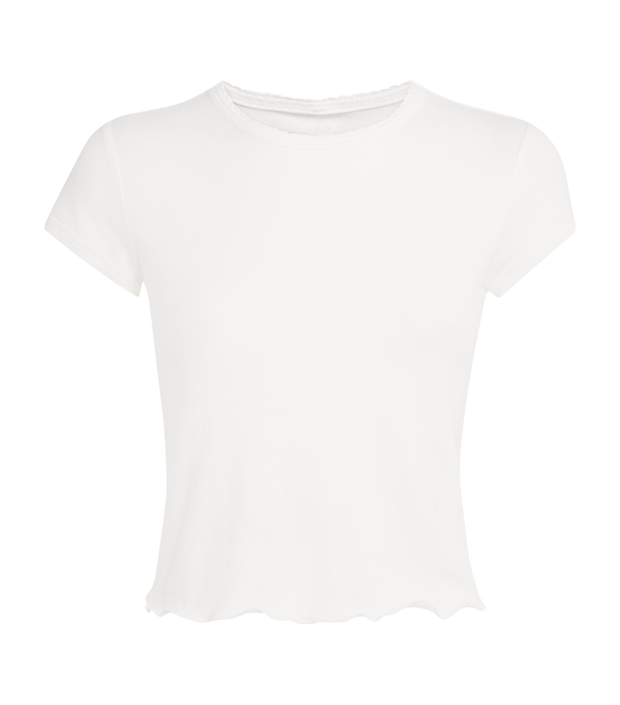 Skims Stretch-Cotton Drop Needle Baby T-Shirt | Women Clothing | Tops | T-Shirts | Designers | Skims