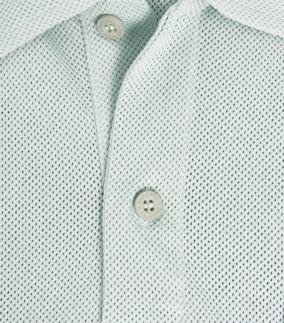 Sunspel Mens Supima Cotton Riviera Polo Shirt Gnjb Laurel Image 6