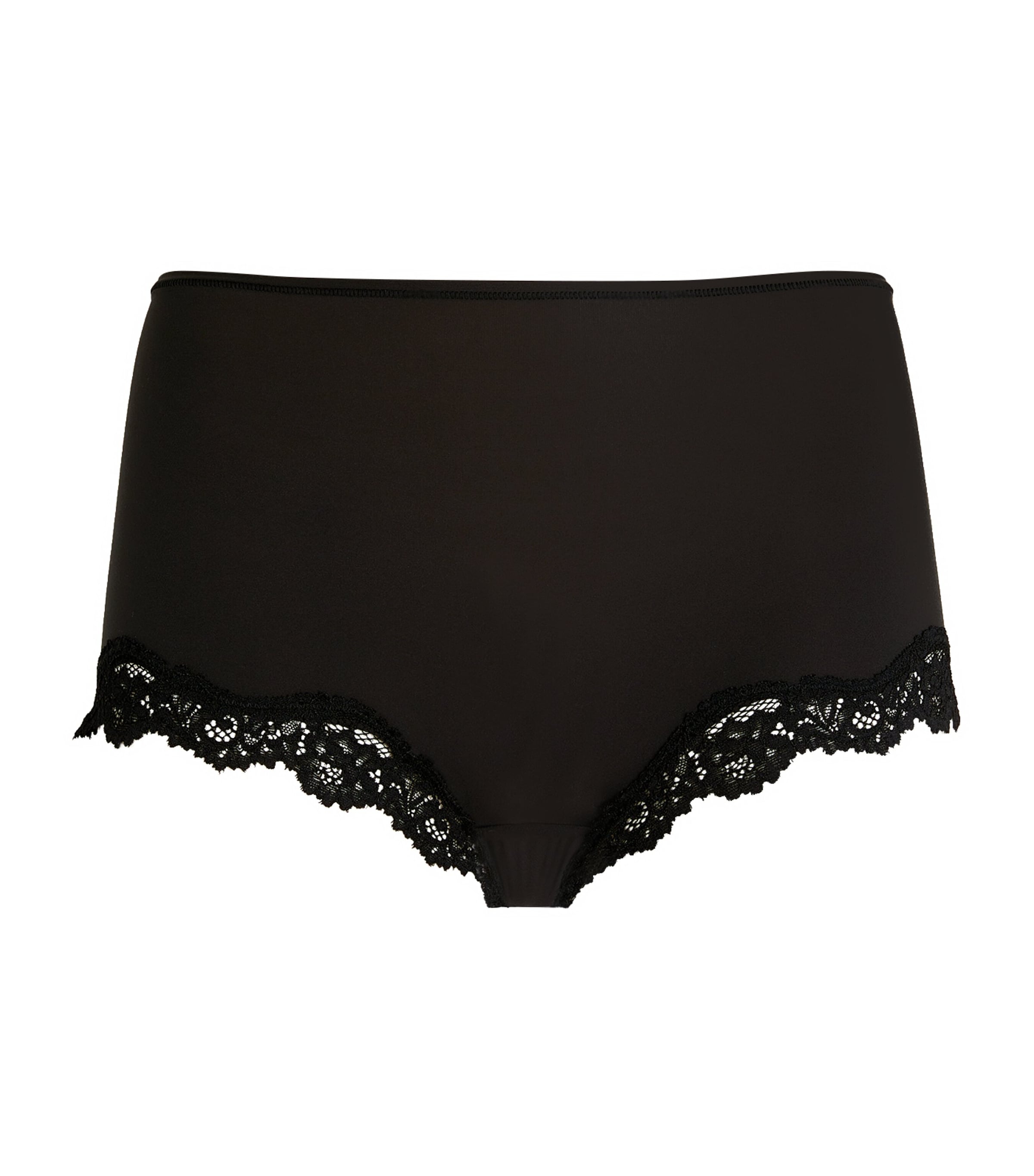 Skims Fits Everybody Lace-trim Boyshort Briefs In Black