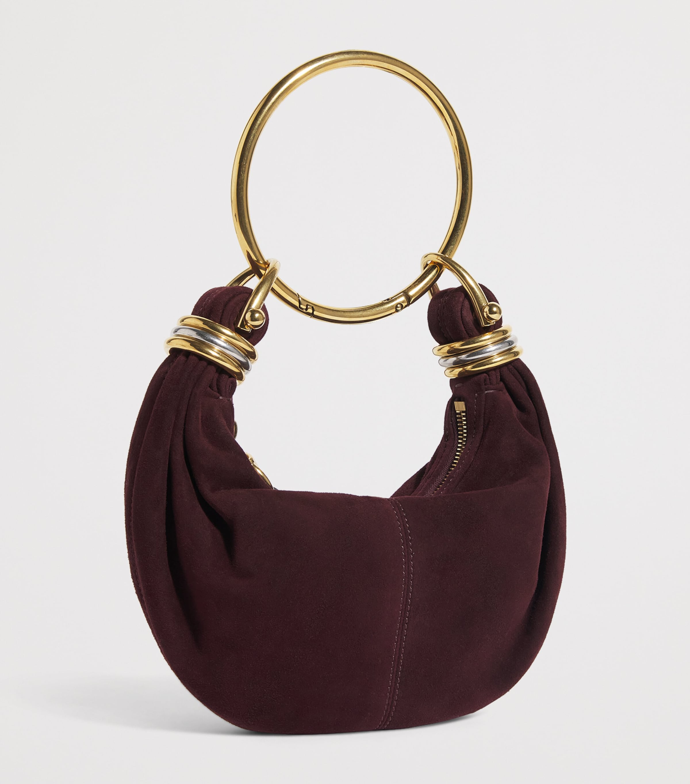 Mini Suede Bracelet Top-Handle Bag DEEP VIOLINE Image 3