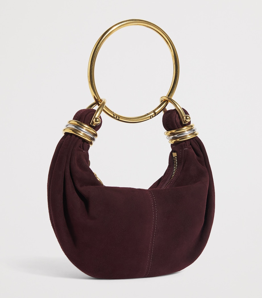 Mini Suede Bracelet Top-Handle Bag DEEP VIOLINE Image 3