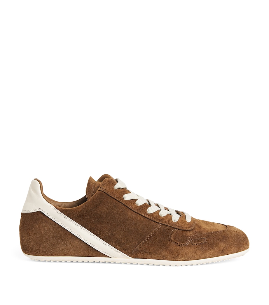 Suede Minimal Low-Top Sneakers CHESTNUT/MILK/MILK Image 1