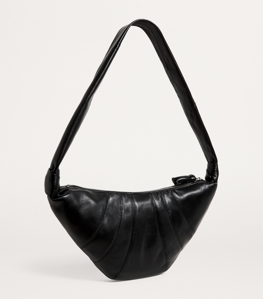 Medium Nappa Leather Croissant Bag BK999/BLACK Image 3