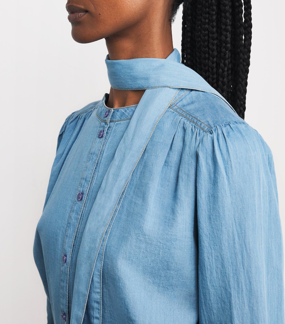 Cotton Chambray Blouse CHAMBRAY BLUE Image 6