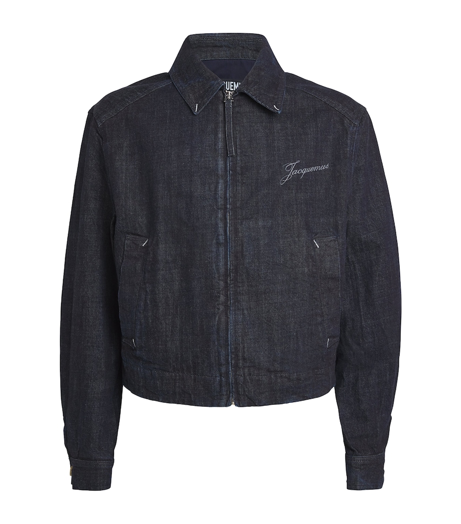 Logo Denim Jacket DARK NAVY Image 1