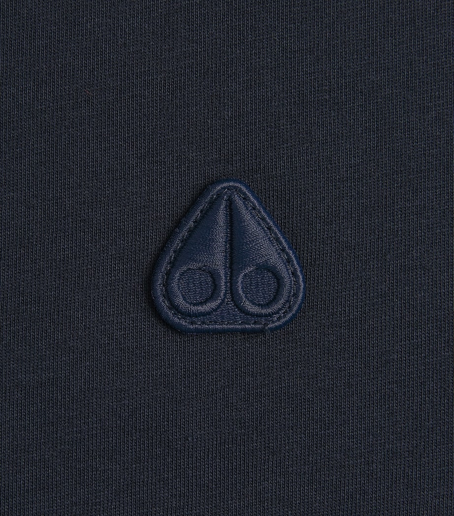 Moose Knuckles Mens Cotton Logo Yul T-Shirt Navy Image 6