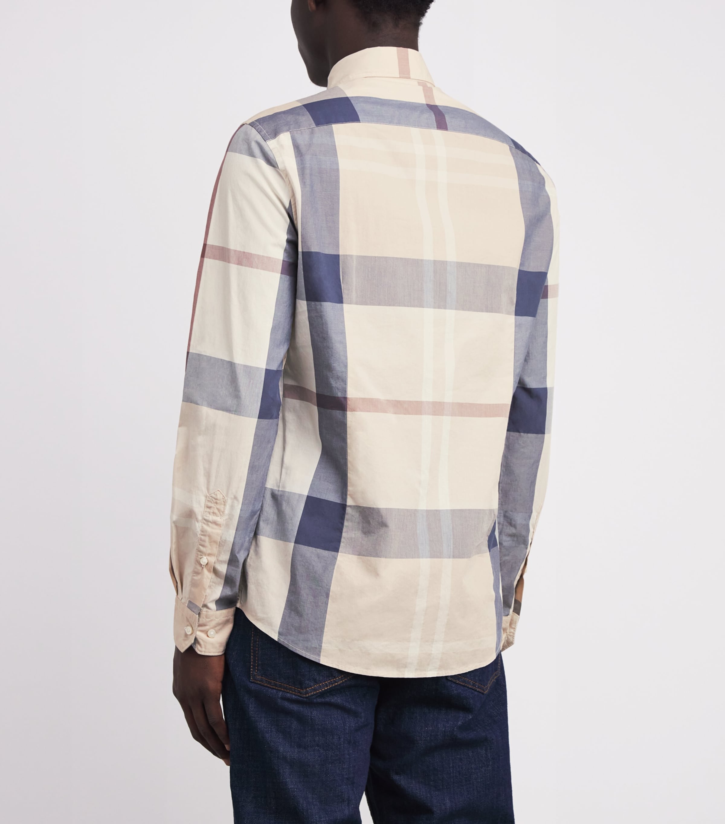 Cotton Harris Tailored Shirt OBAN MIST TARTANTN41 Image 4