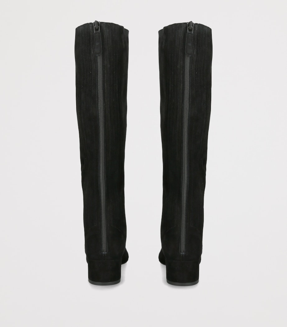Aquazzura Suede Saint Honor Knee-High Boots 35 Black Image 3
