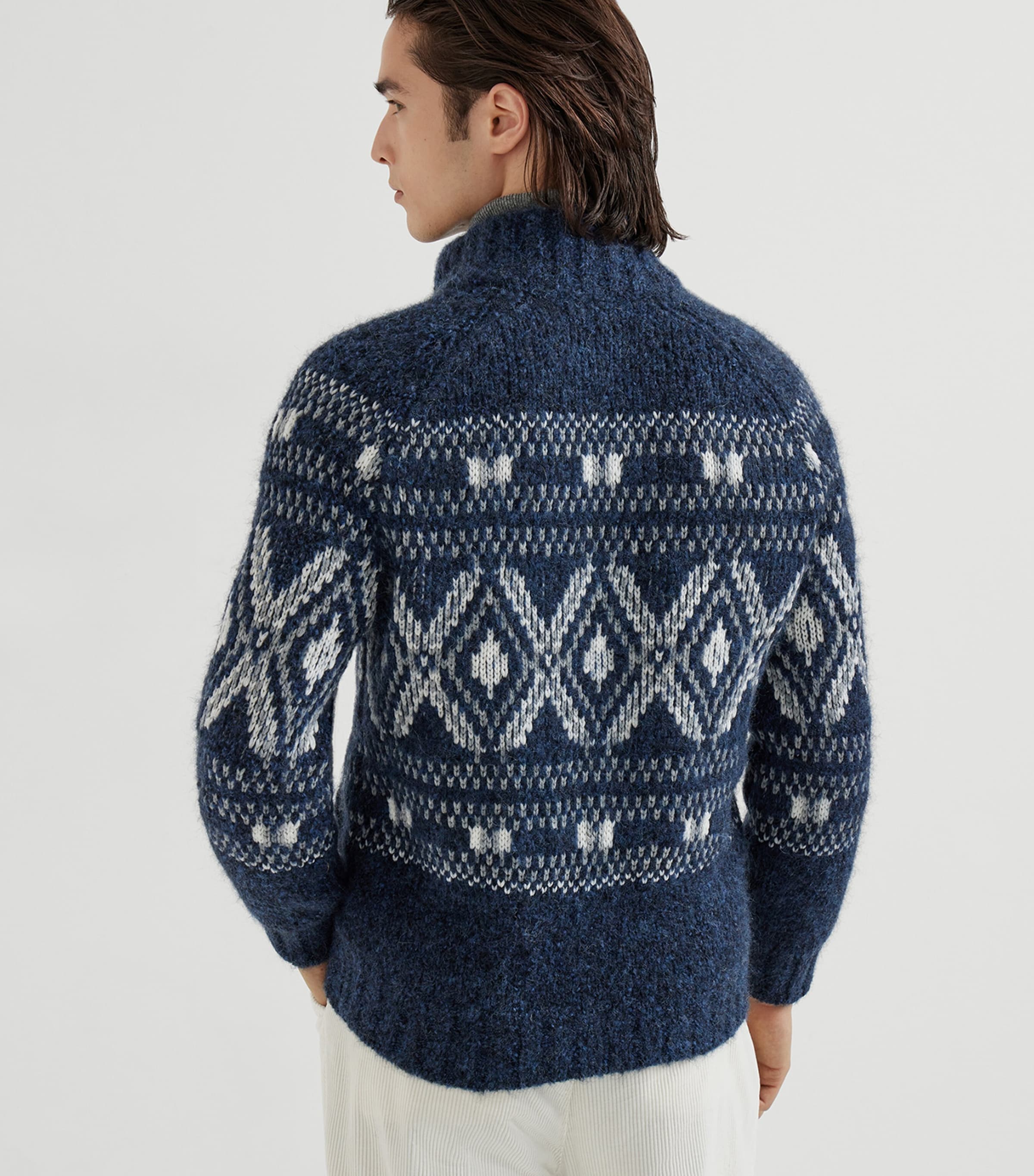 Alpaca-Blend Zip-Up Cardigan CGY89 Image 4