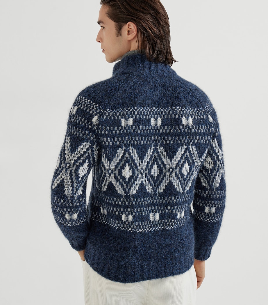 Alpaca-Blend Zip-Up Cardigan CGY89 Image 4