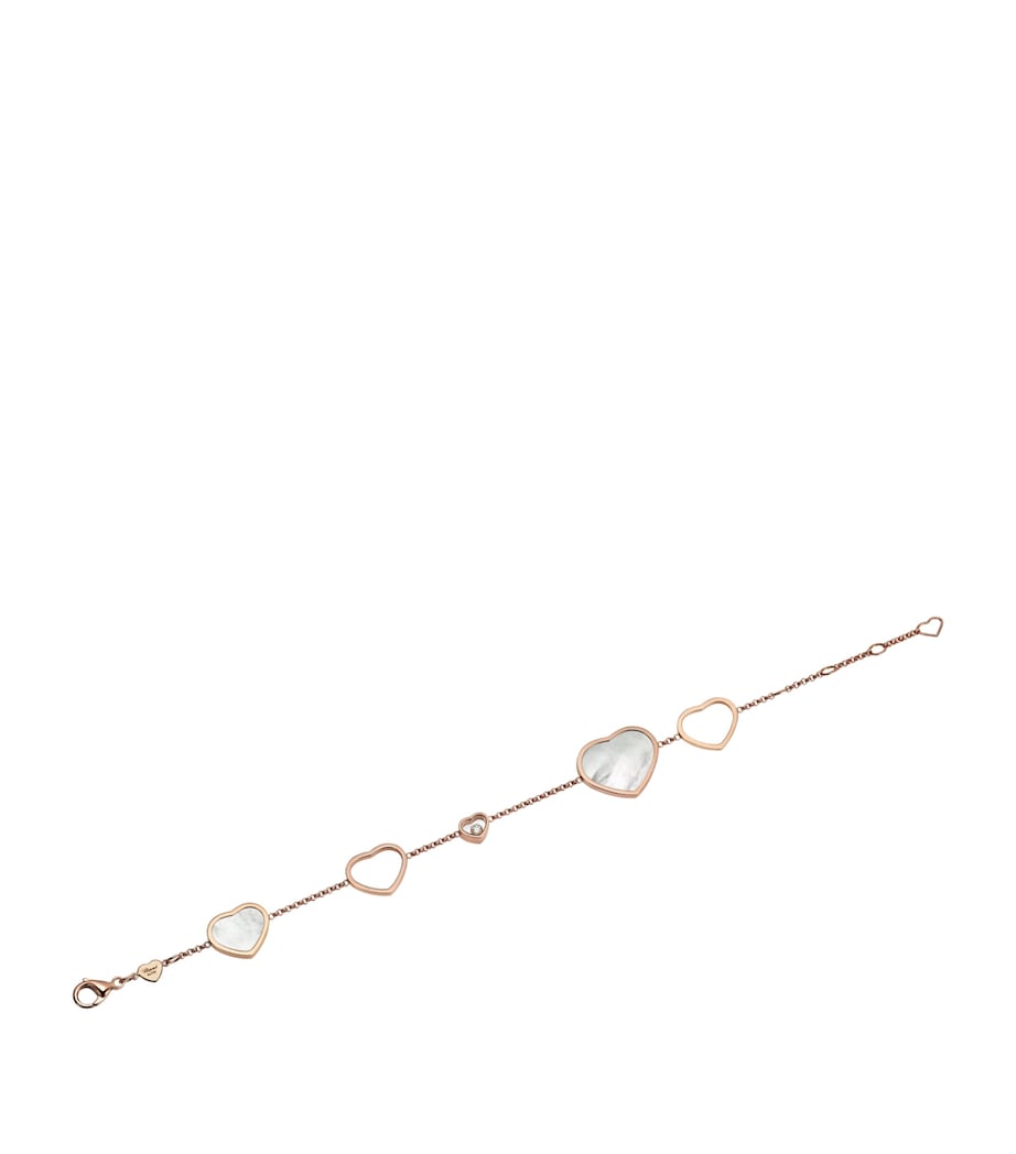 Rose Gold and Diamond Happy Hearts Bracelet 18K ROSE GOLD Image 2