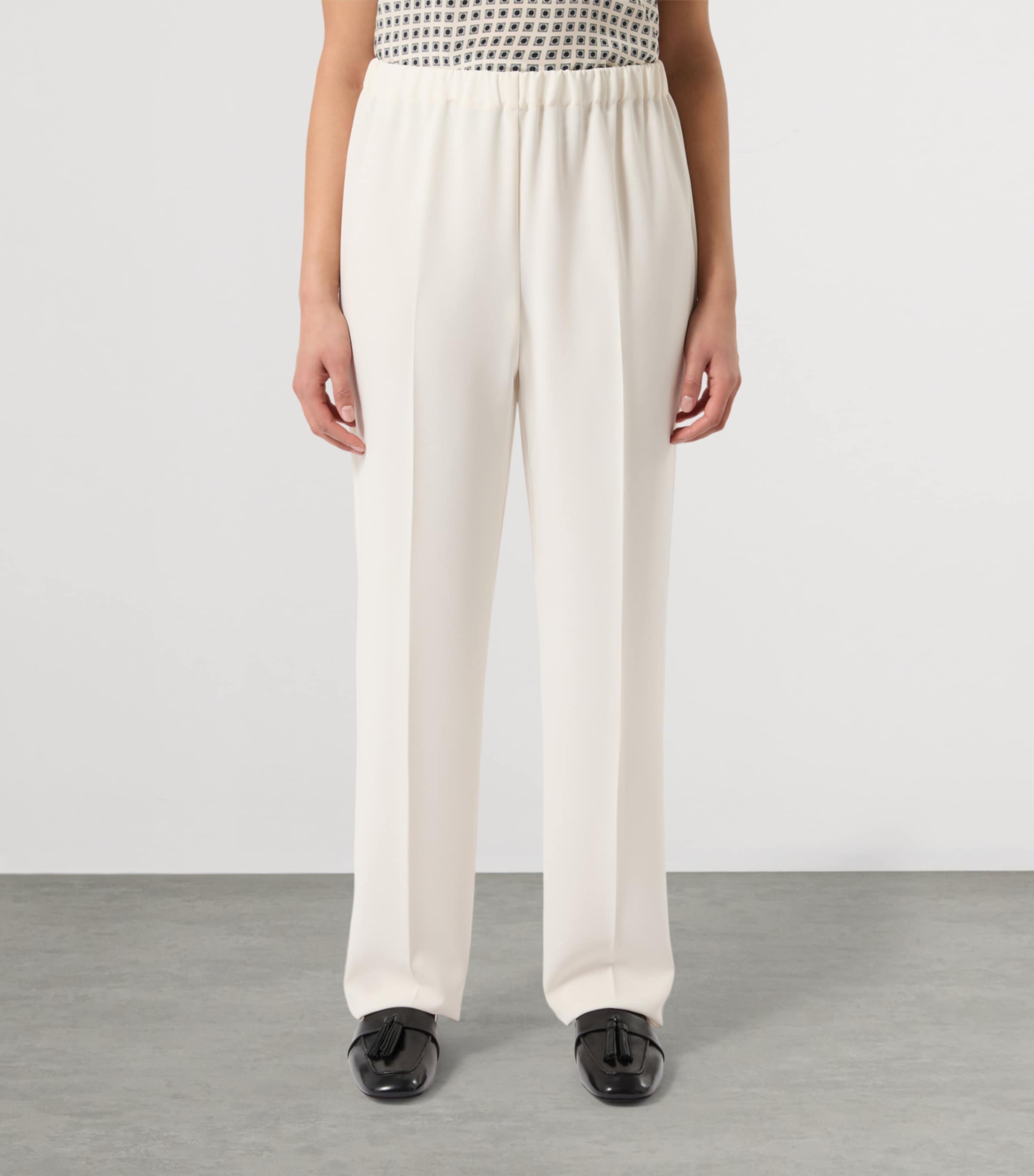 Marina Rinaldi Womens Cady Tailored Trousers Ivory Image 3