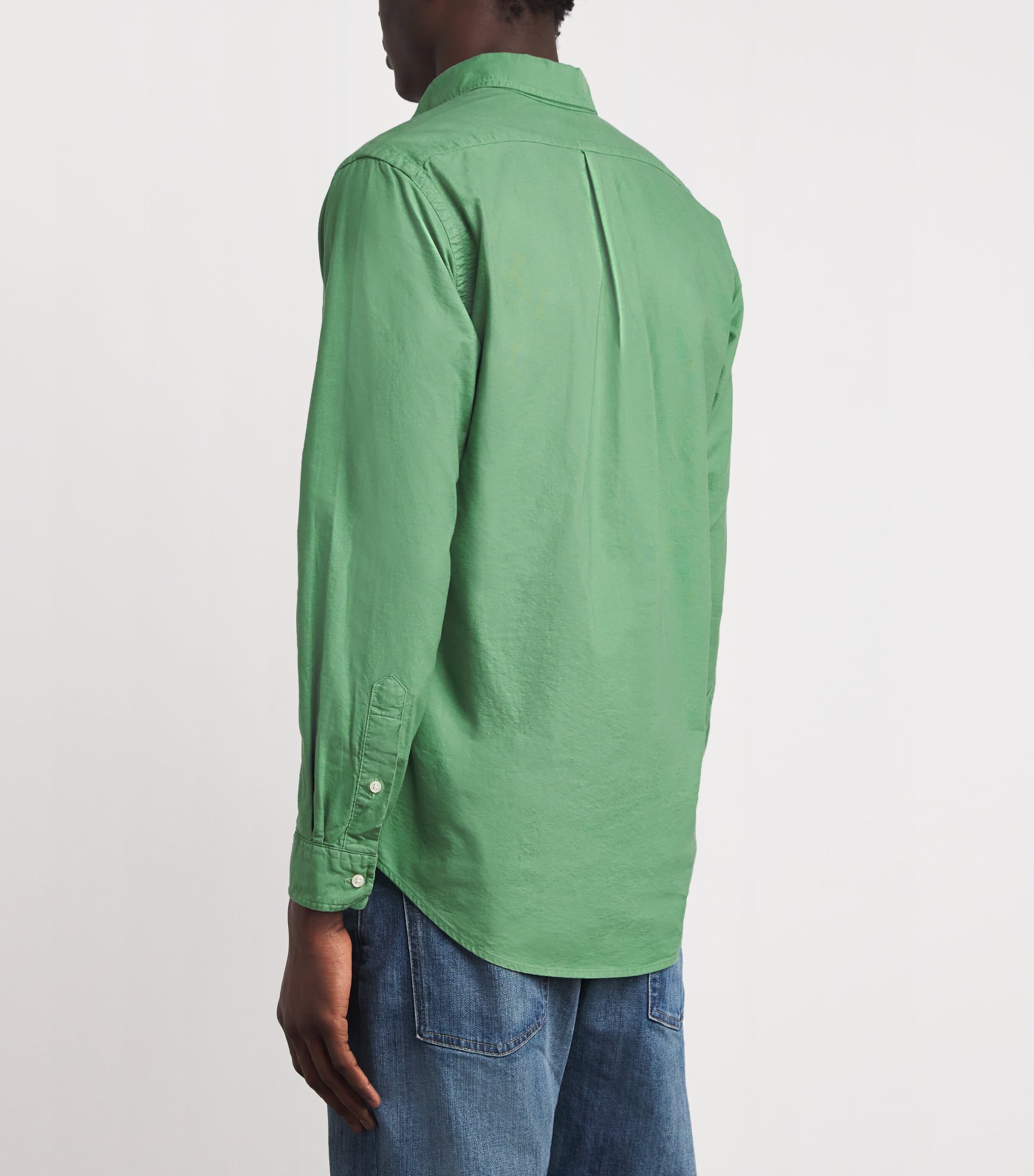 Polo Ralph Lauren Mens Custom Fit Oxford Shirt Outback Green Image 4