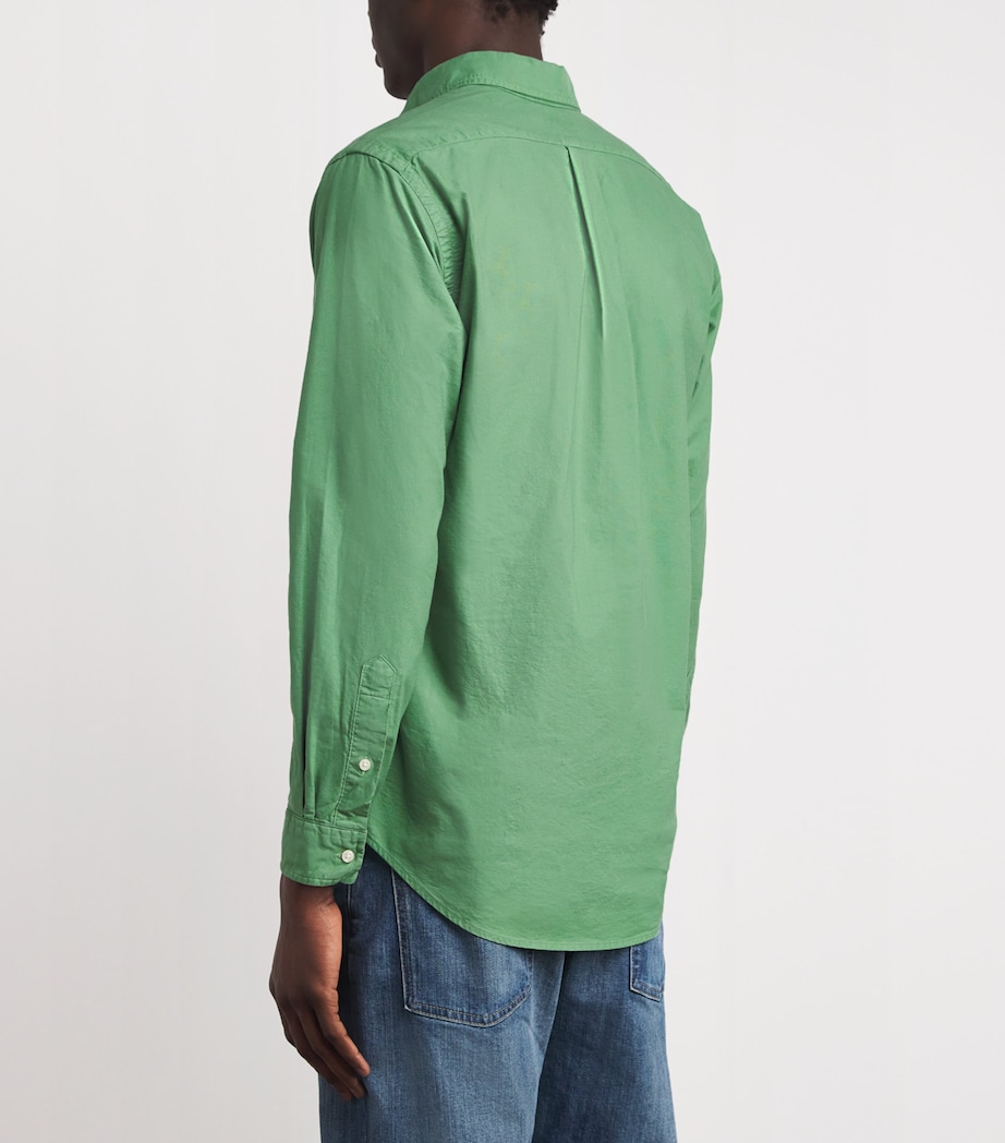 Polo Ralph Lauren Mens Custom Fit Oxford Shirt Outback Green Image 4