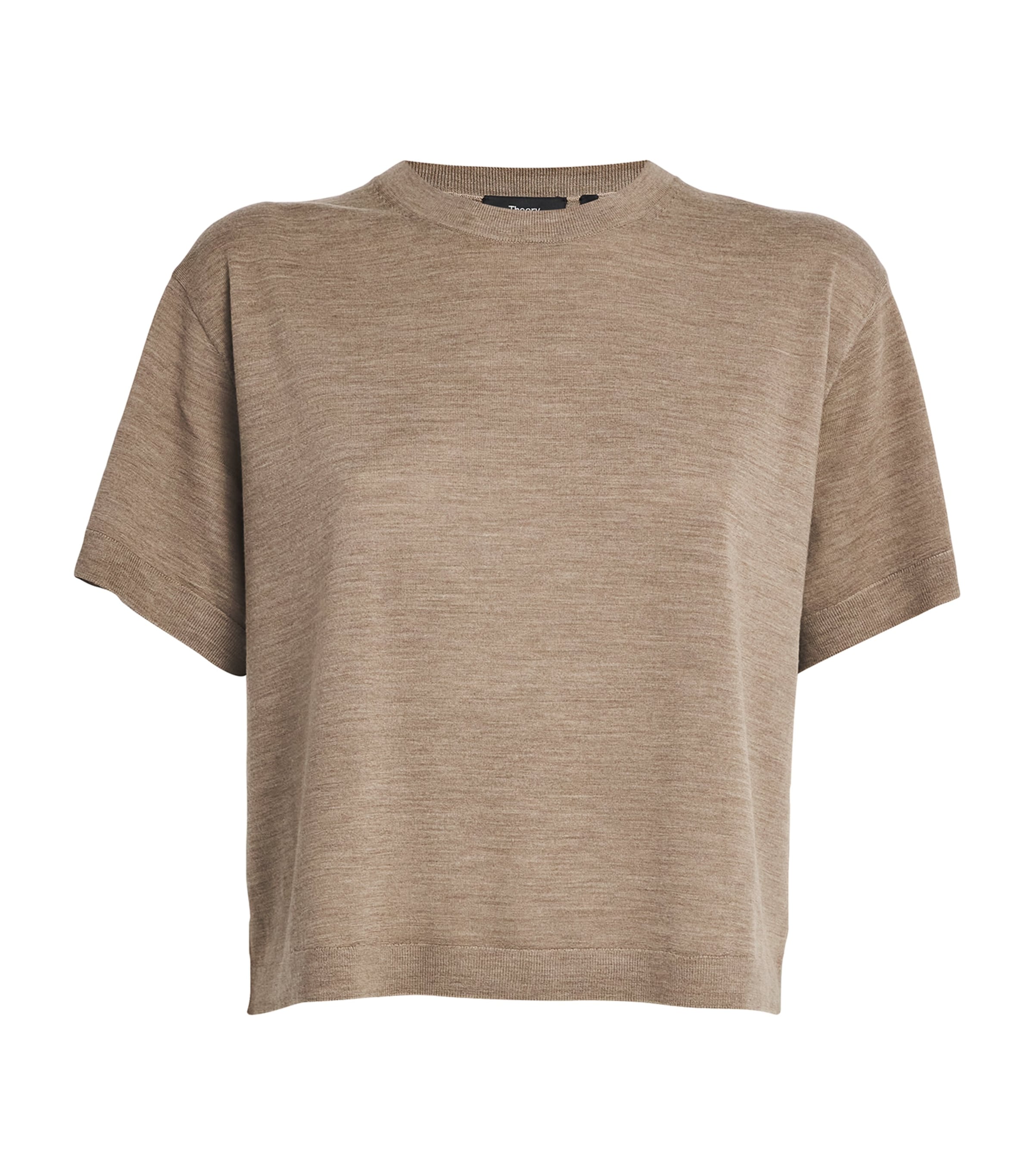 Shop Theory Merino Boxy T-shirt In Brown